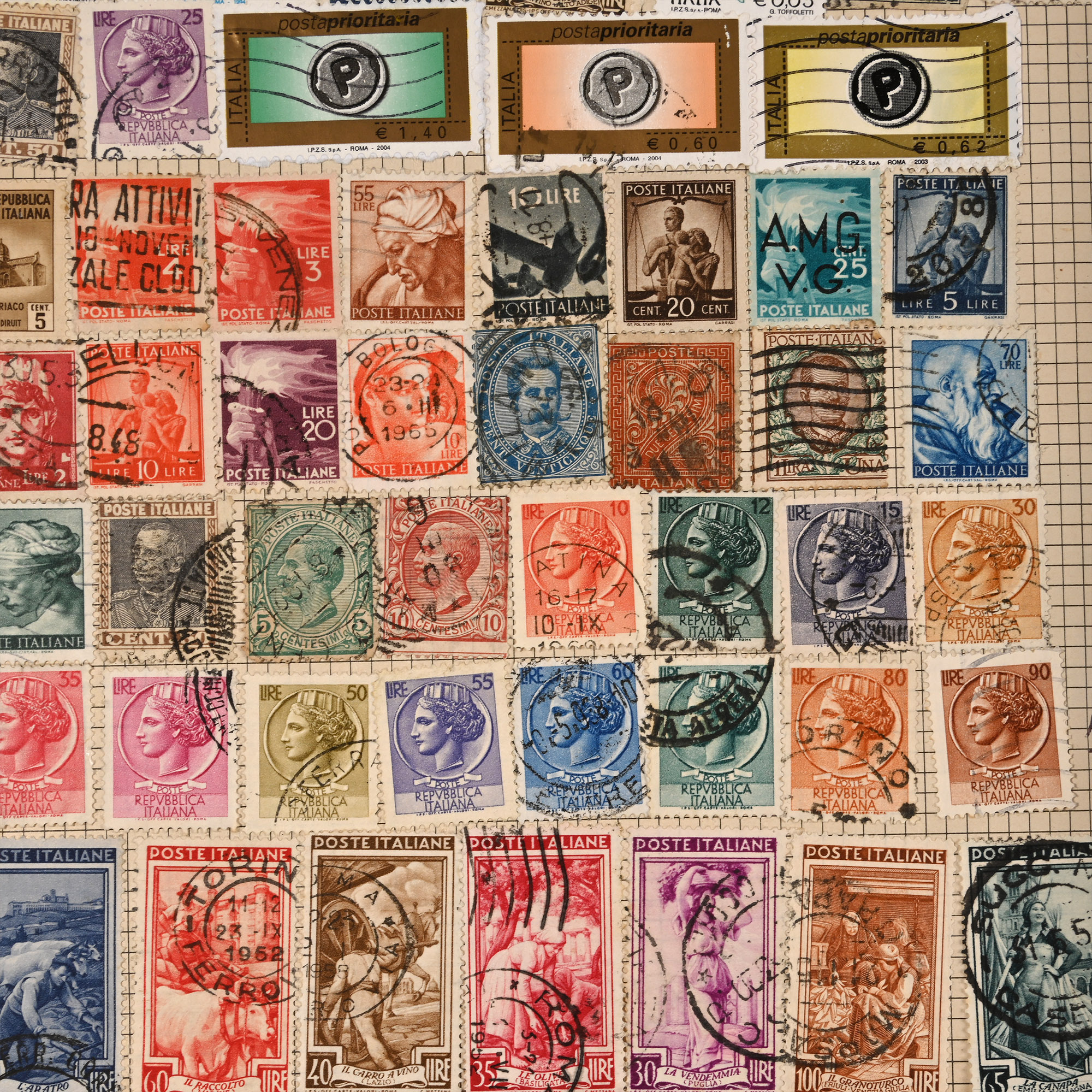 Collection of World Stamps in Four Albums