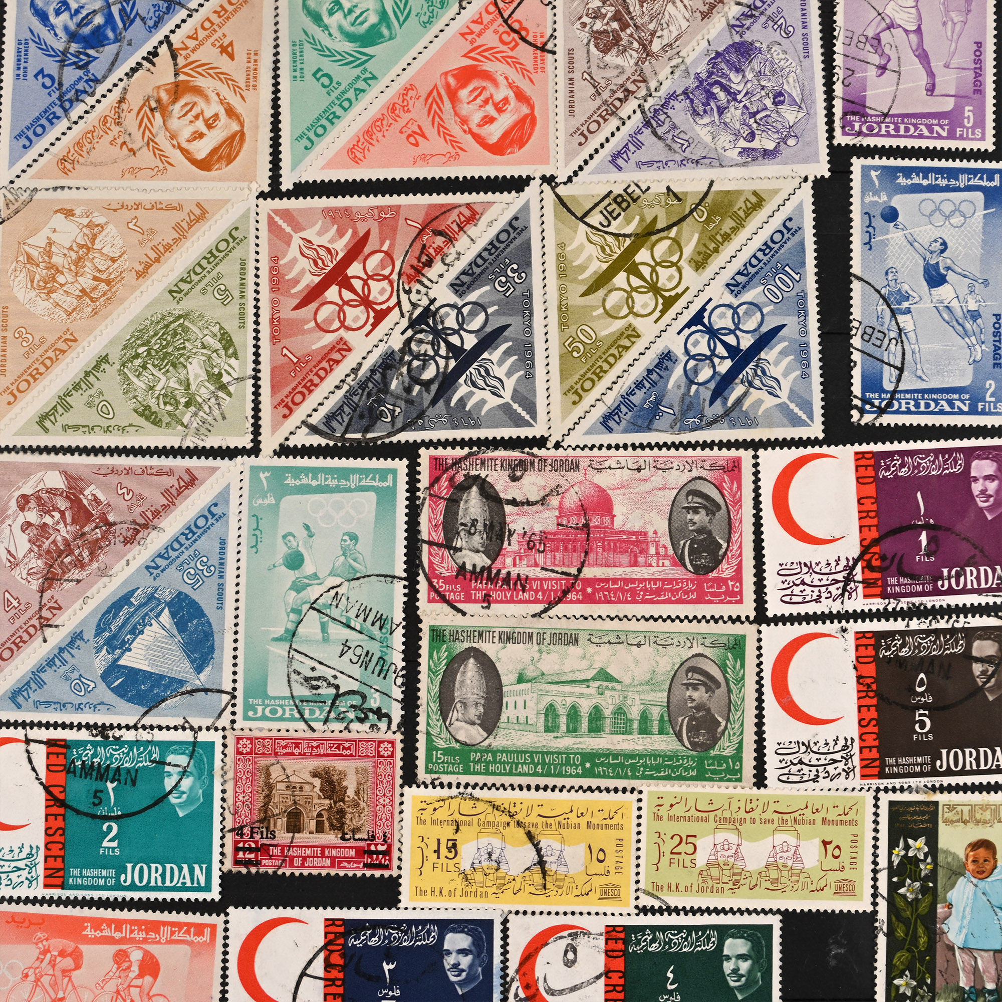 Collection of World Stamps in Four Albums