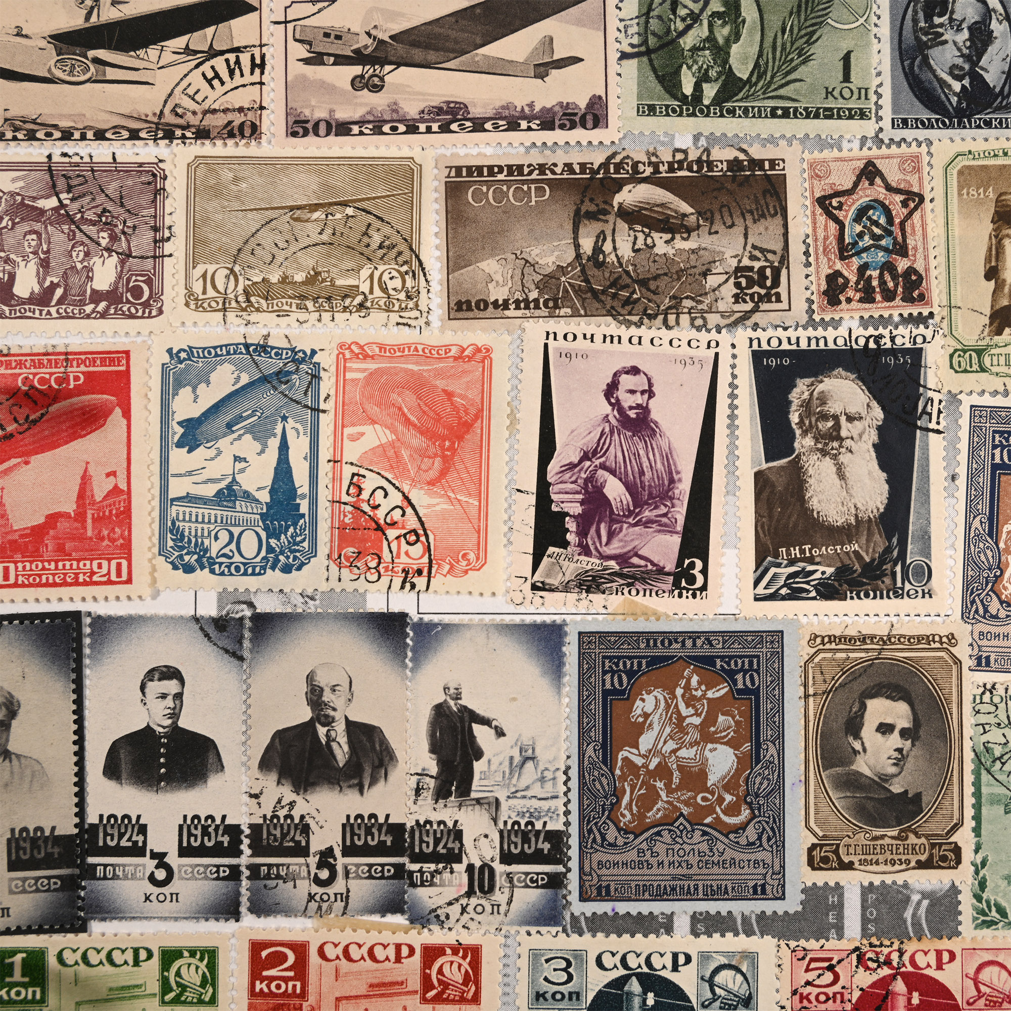 Collection of World Stamps in Four Albums