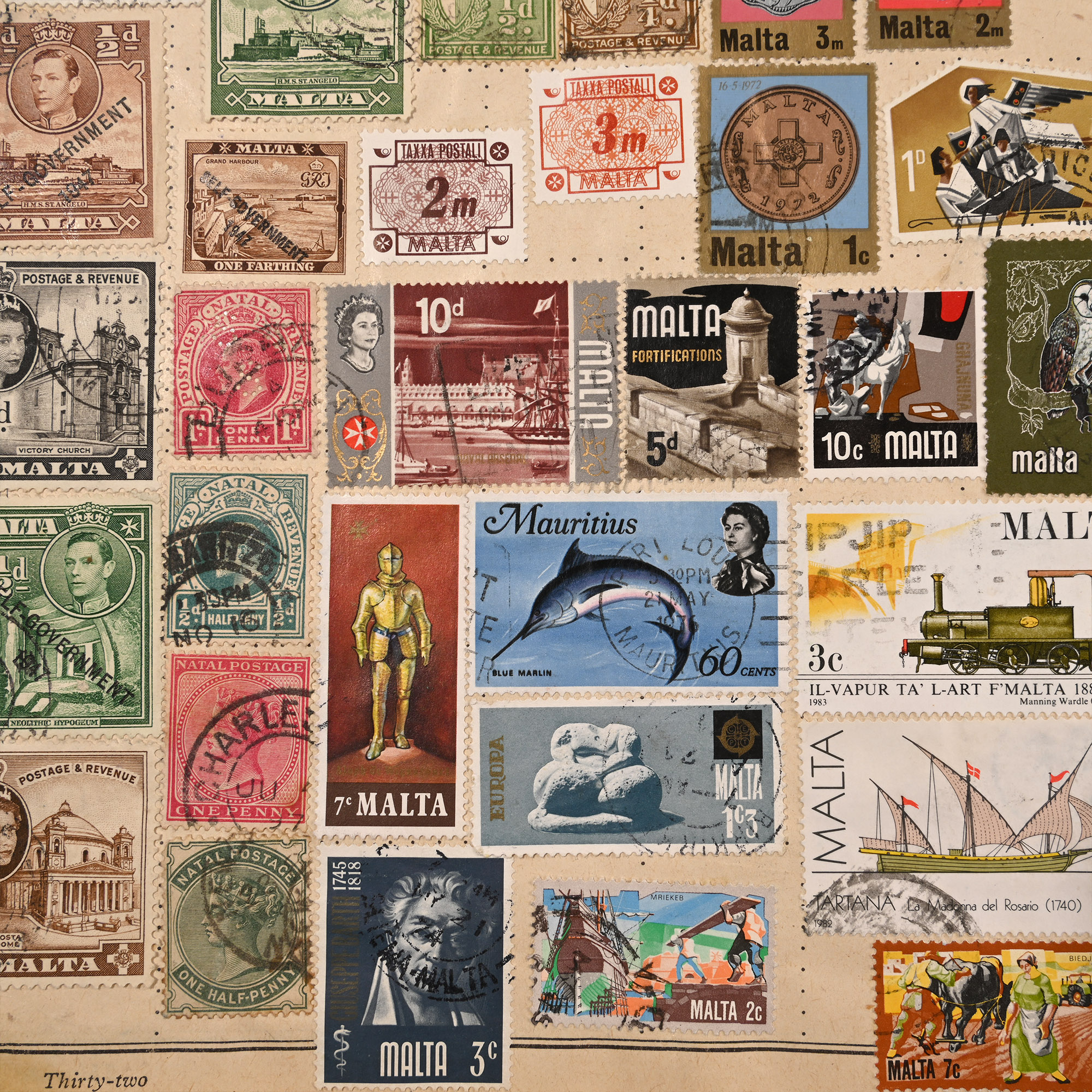 Collection of World Stamps in Four Albums