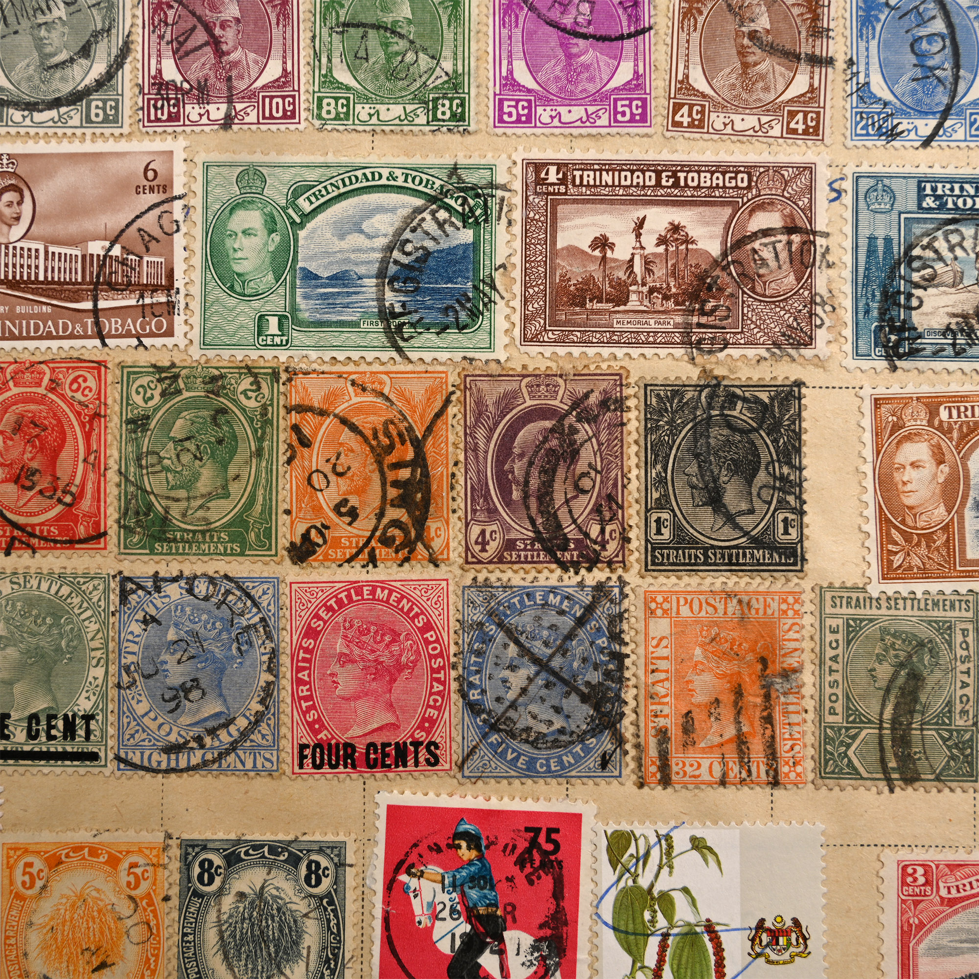 Collection of World Stamps in Five Albums