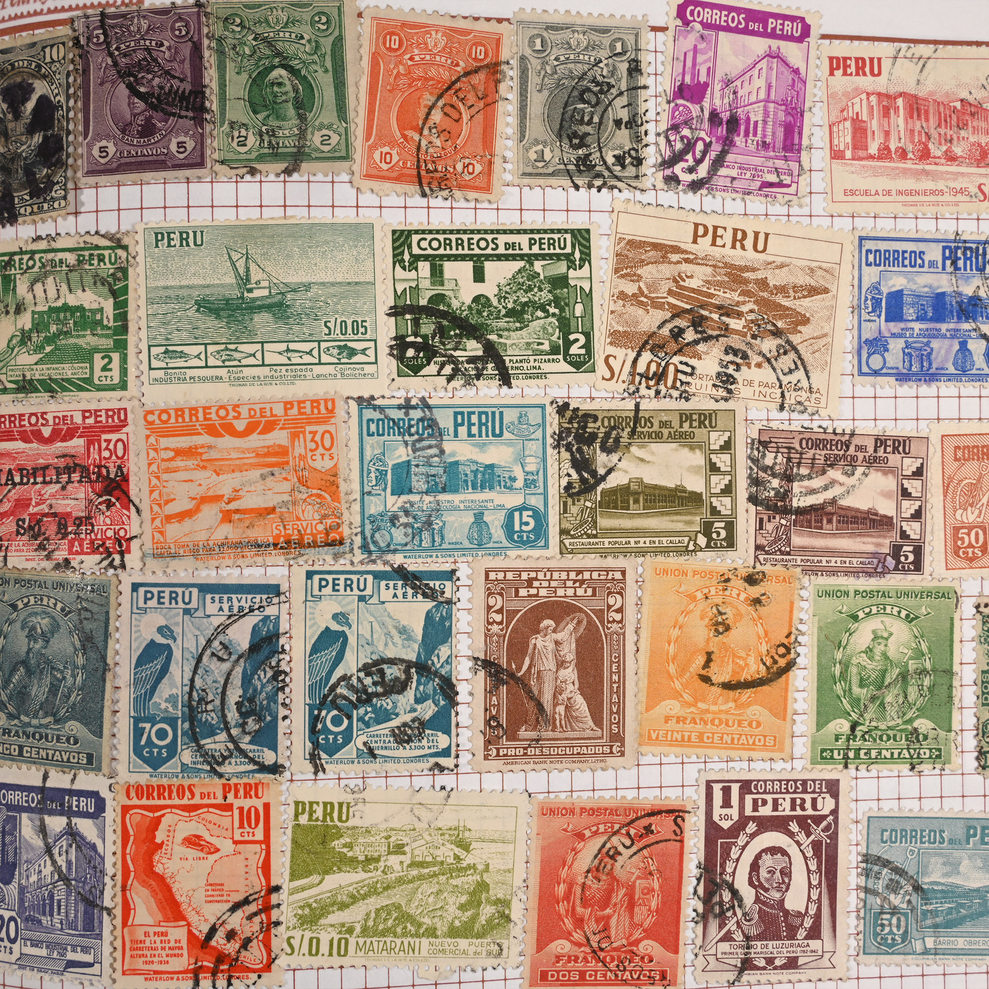 Collection of World Stamps in Five Albums