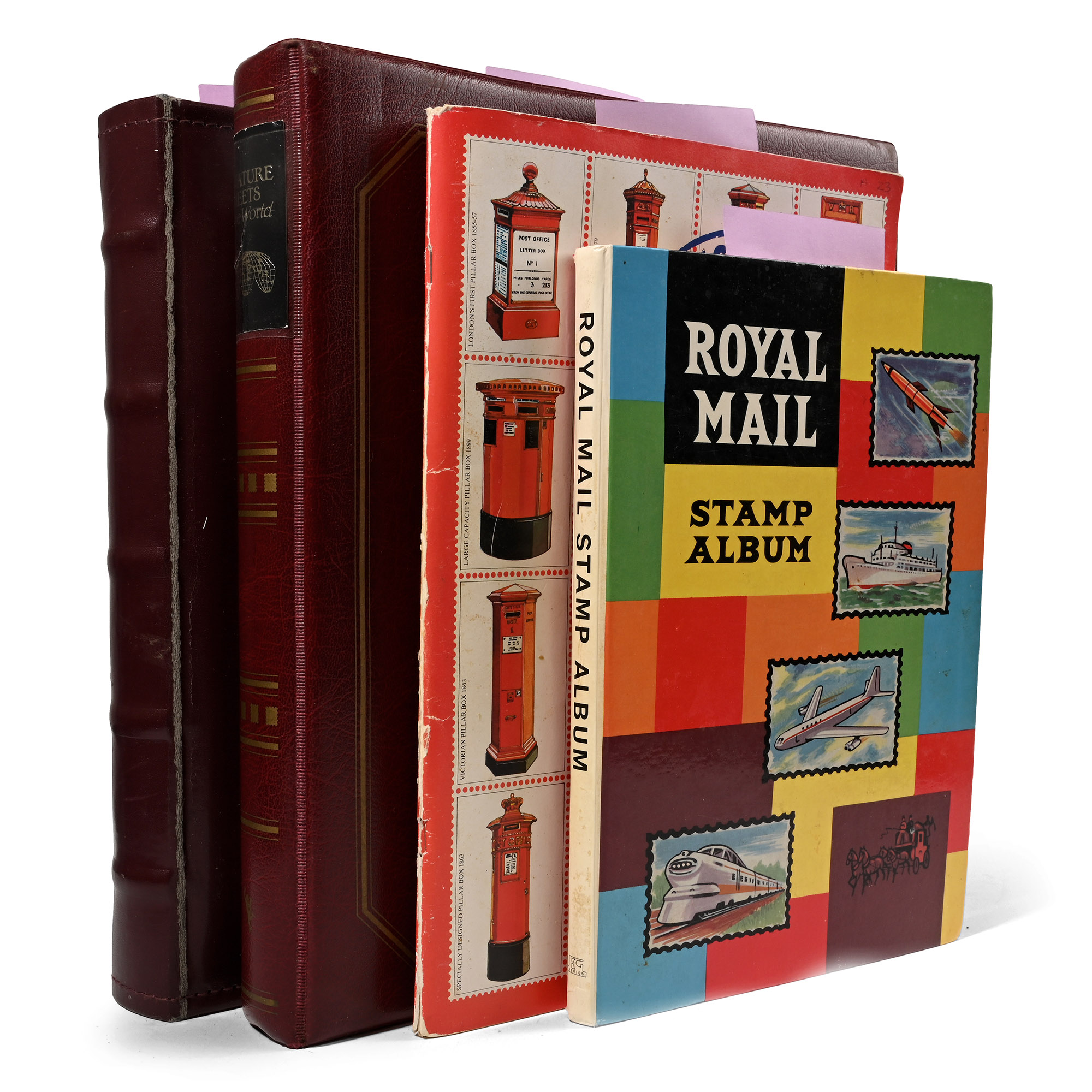 Collection of World Stamps in Four Albums