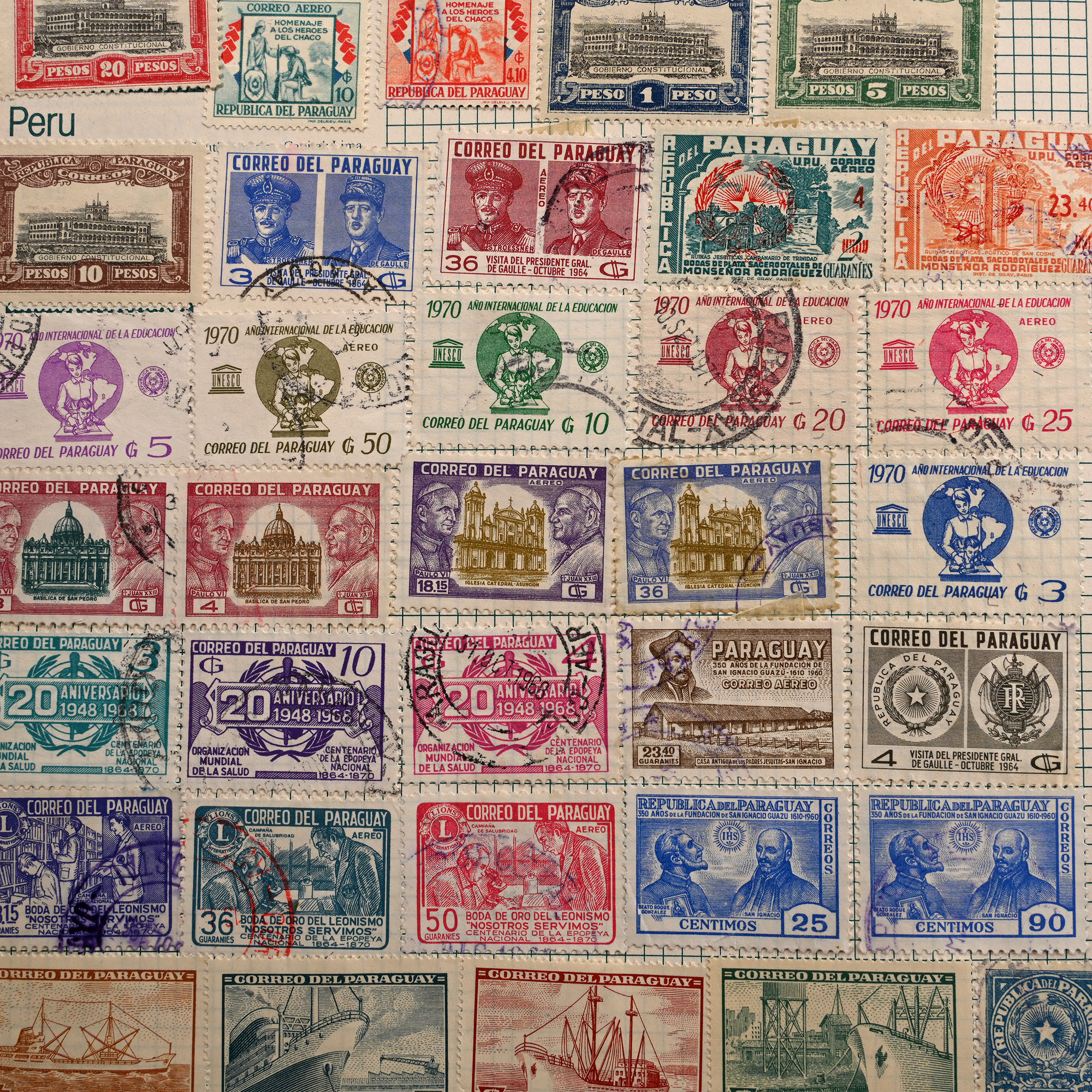 Collection of World Stamps in Four Albums