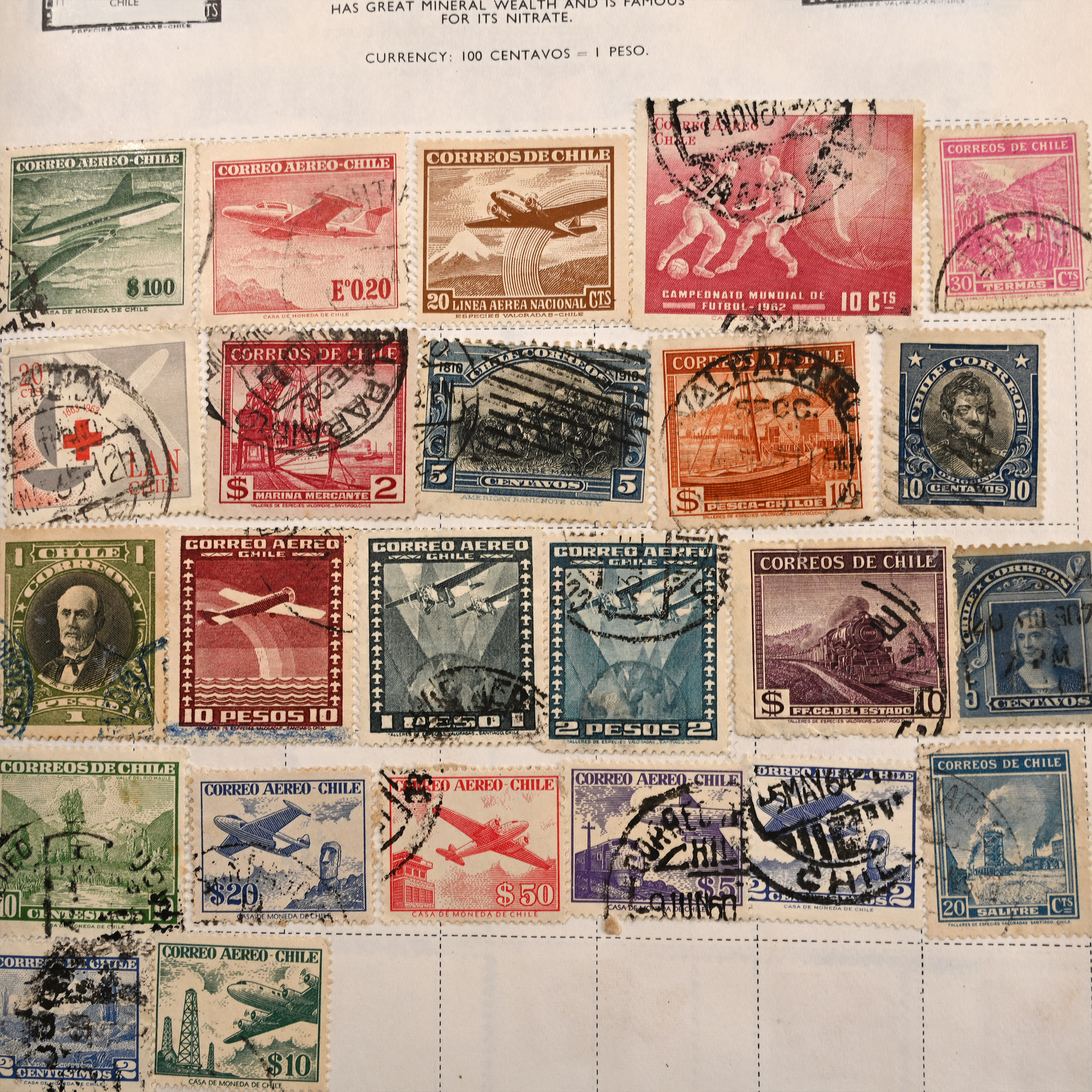 Collection of World Stamps in Four Albums