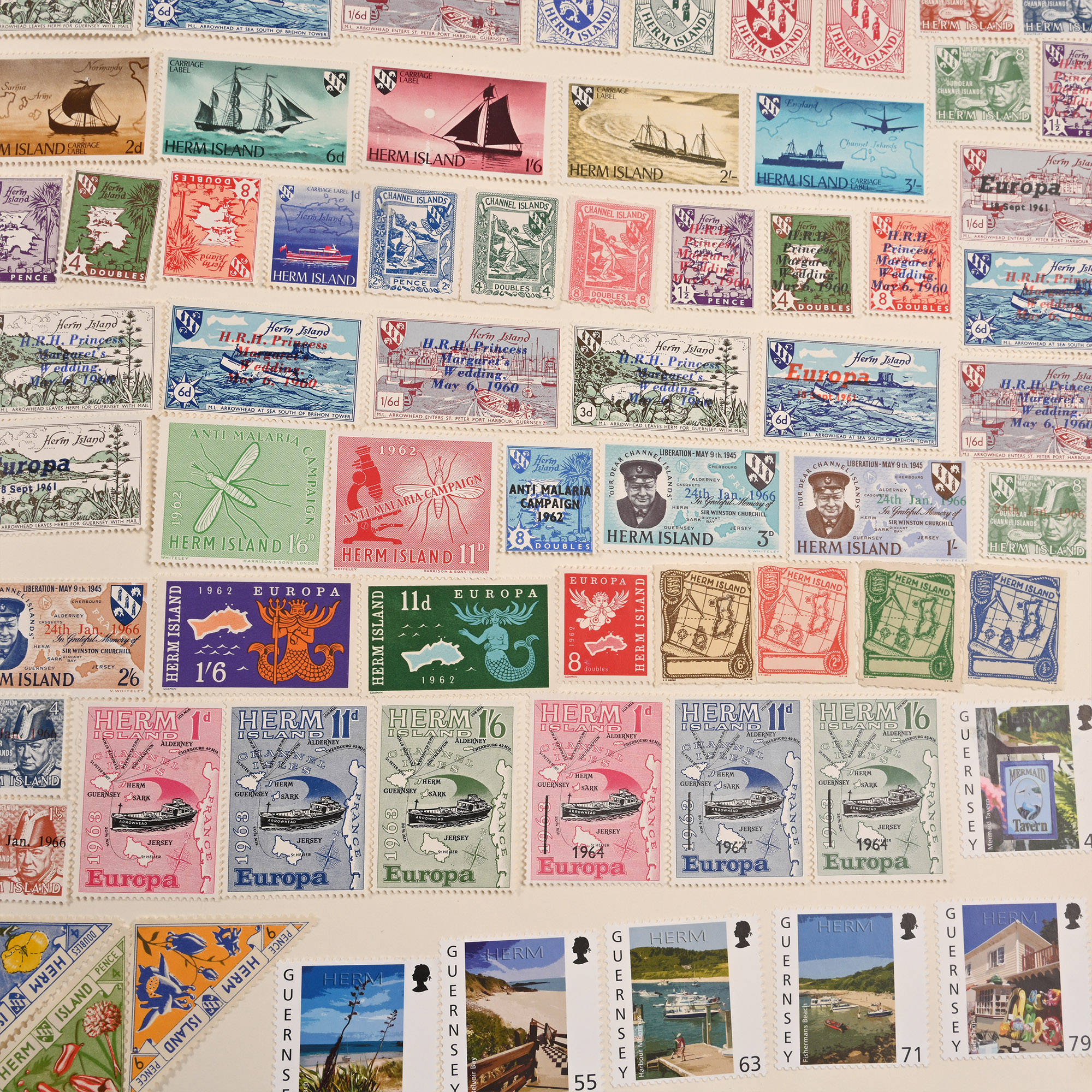 Collection of World Stamps in Four Albums