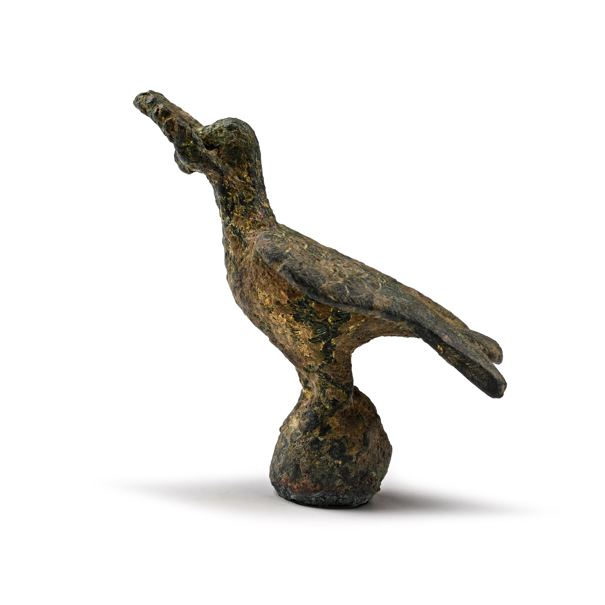 Roman Gilt Bronze Eagle On Globe Holding a Victory Wreath
