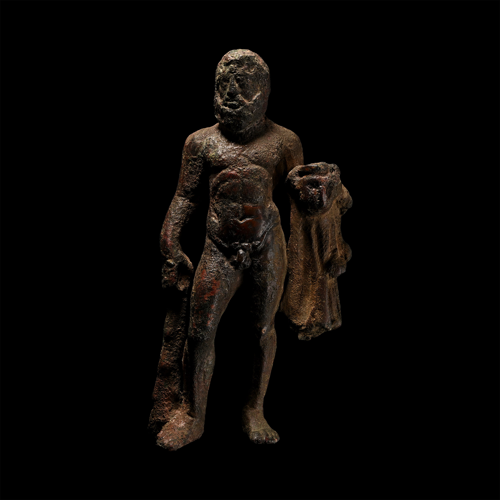 Roman Bronze Statuette of Resting Hercules