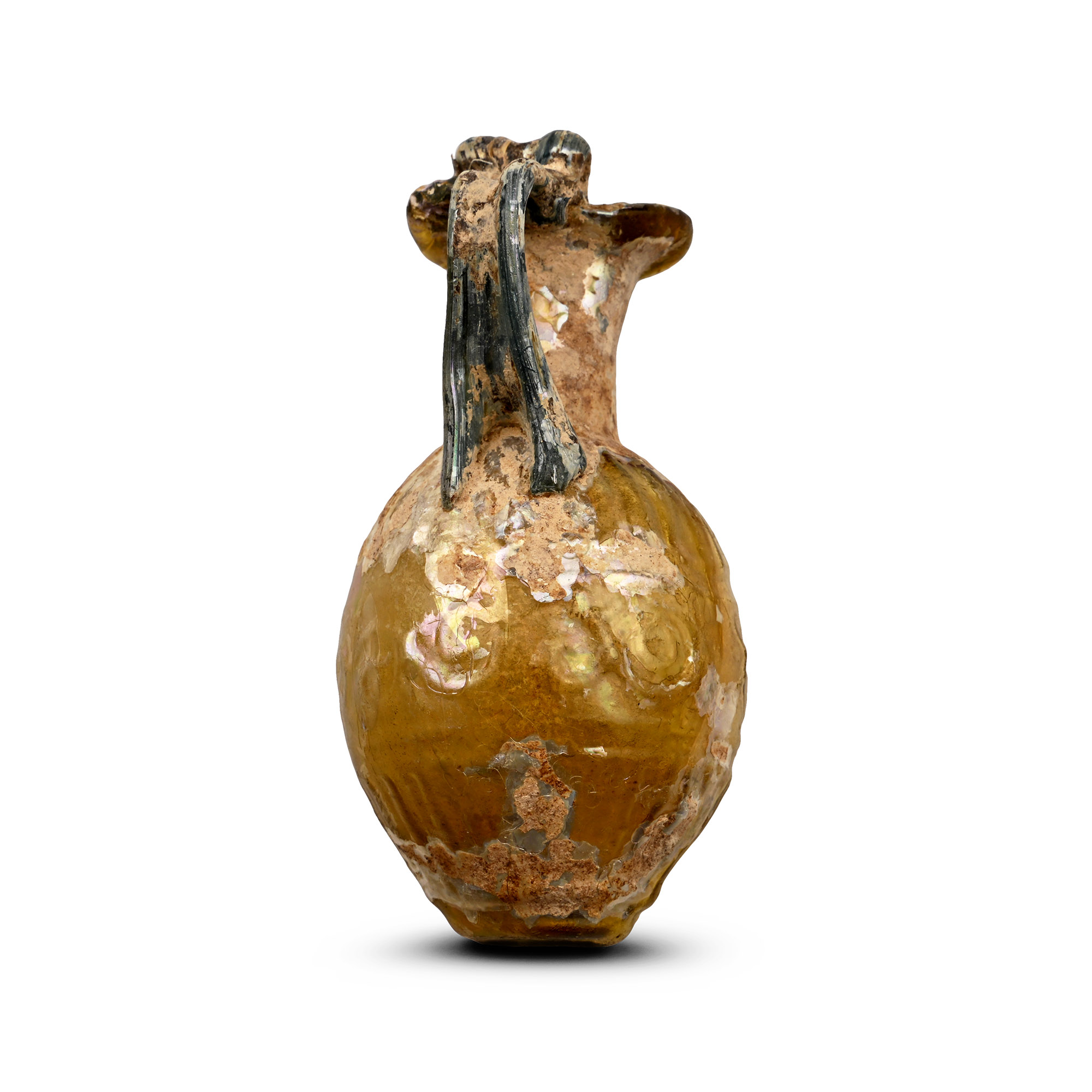 Roman Sidonian Mould Blown Glass Juglet