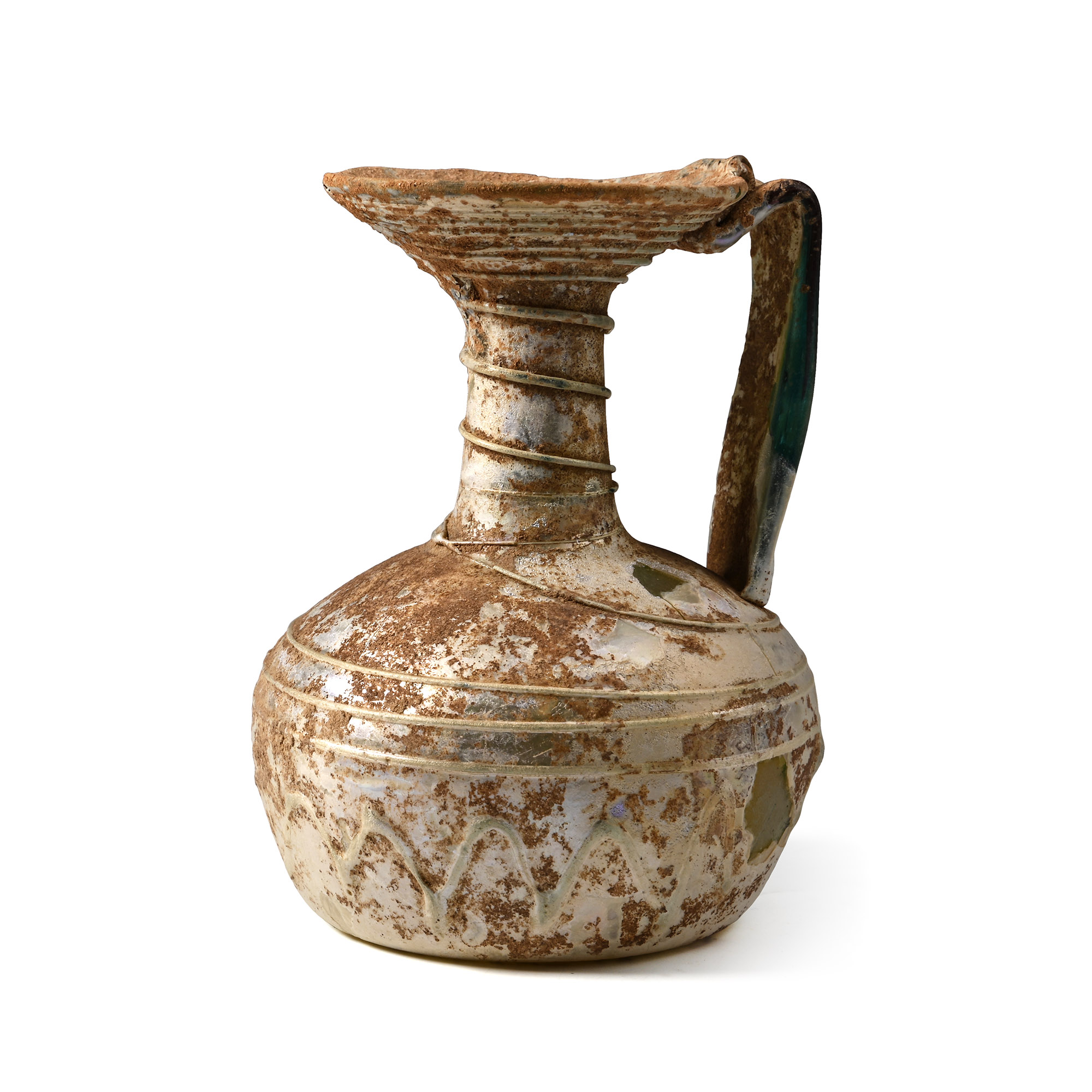 Roman Glass Jug with Trail