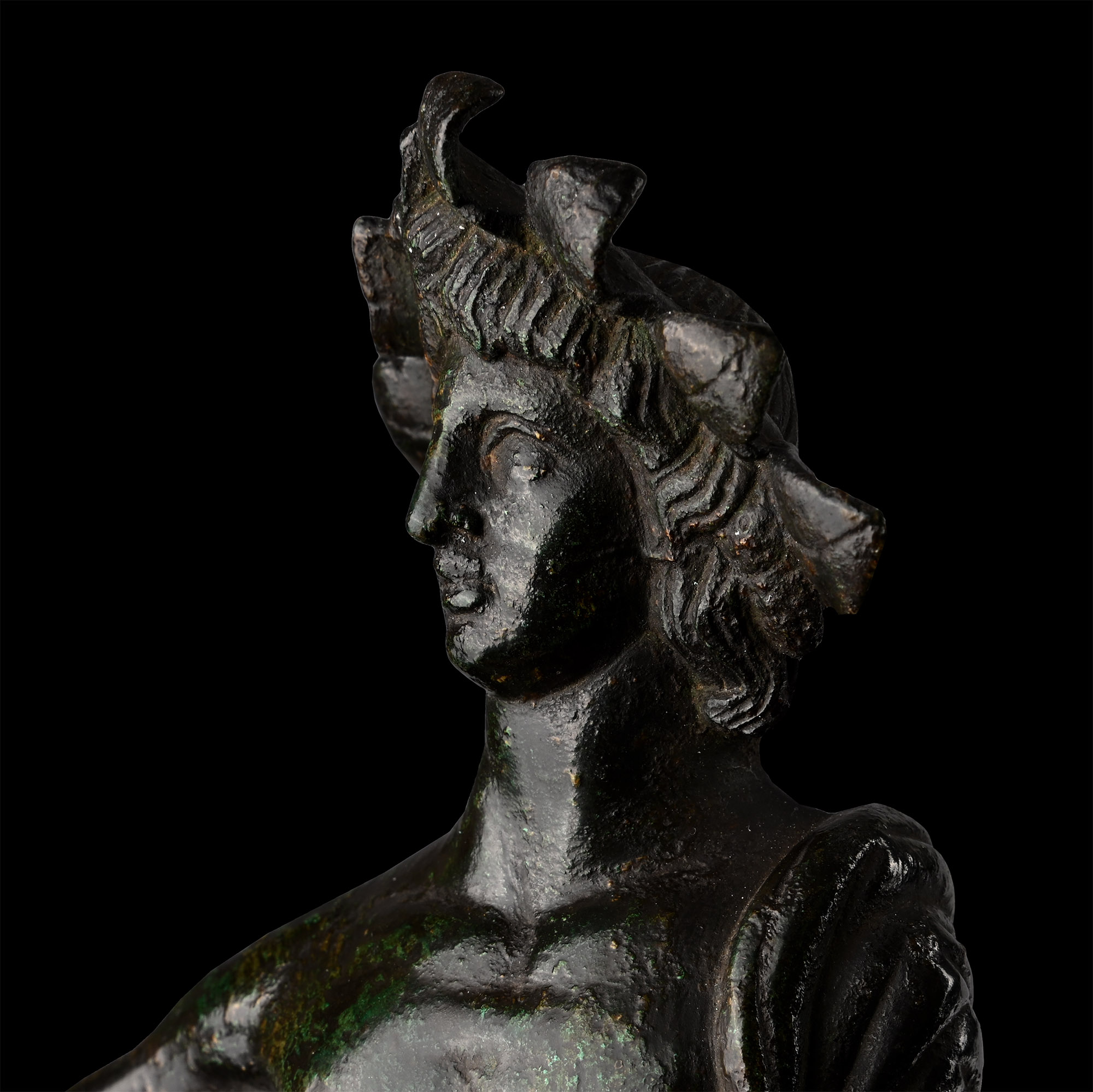 Large Etruscan Statue of a Priest with Patera