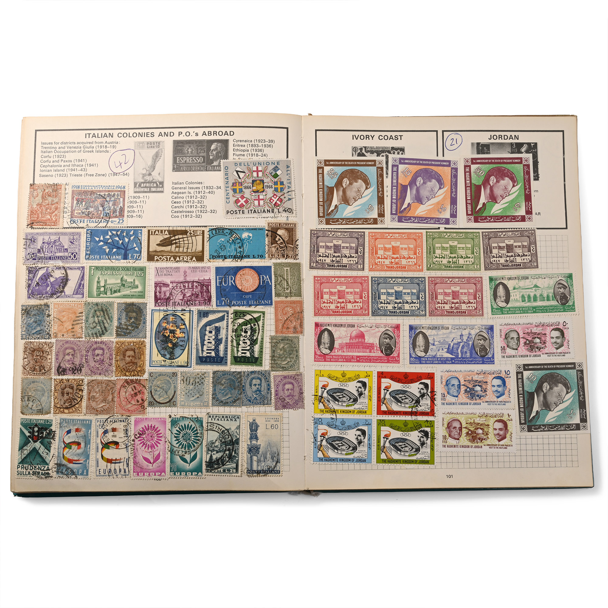 Collection of World Stamps in Six Albums