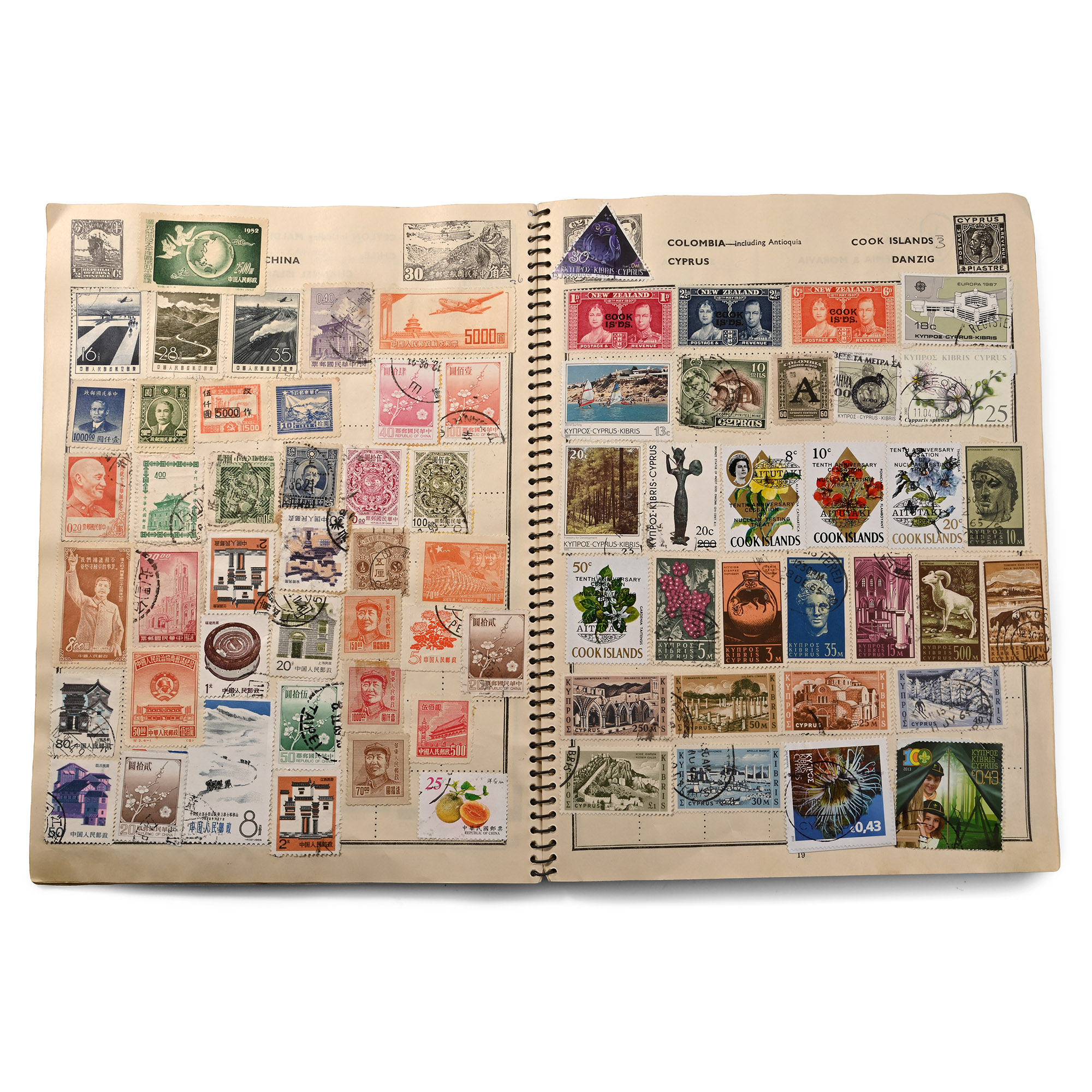 Collection of World Stamps in Six Albums