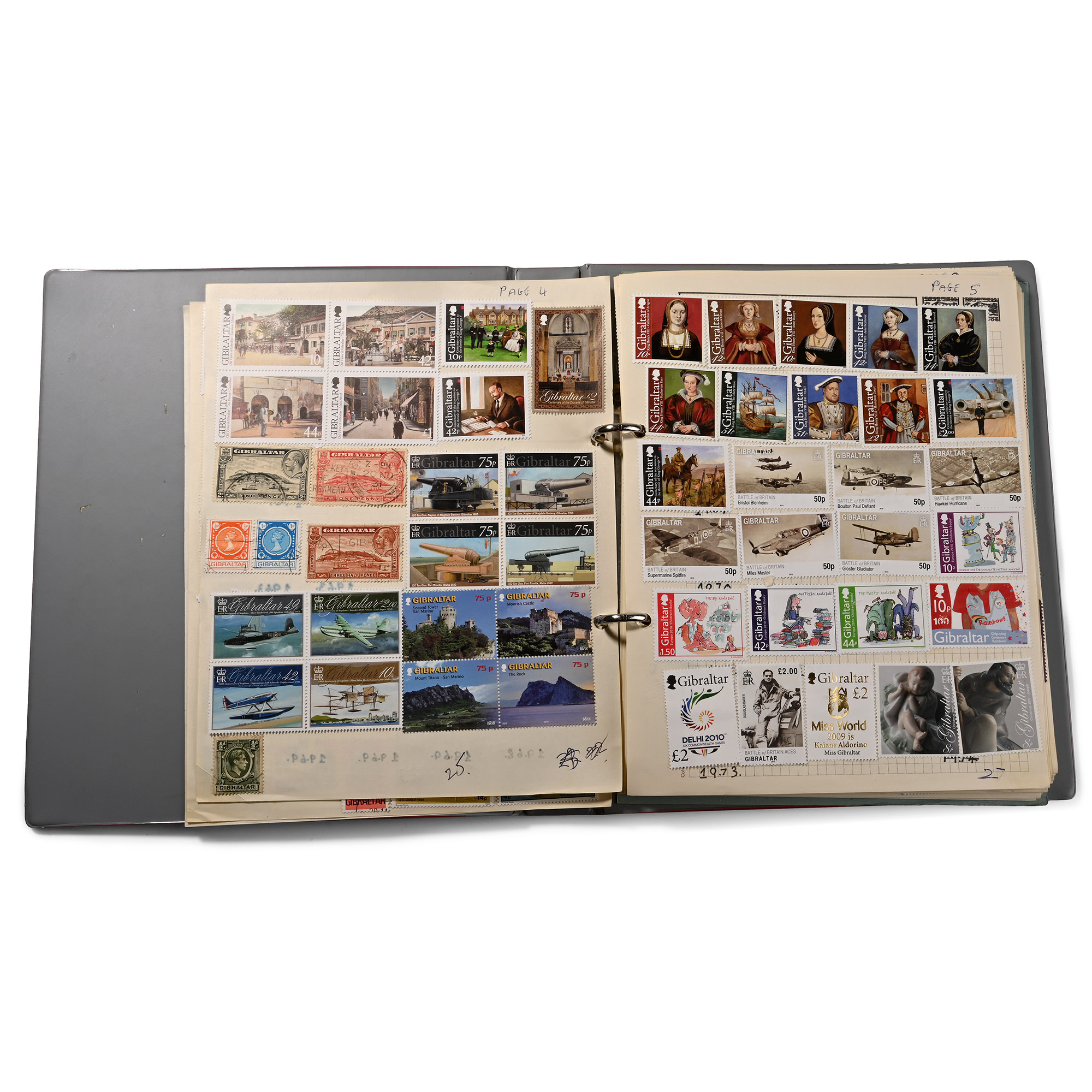 Collection of World Stamps in Six Albums