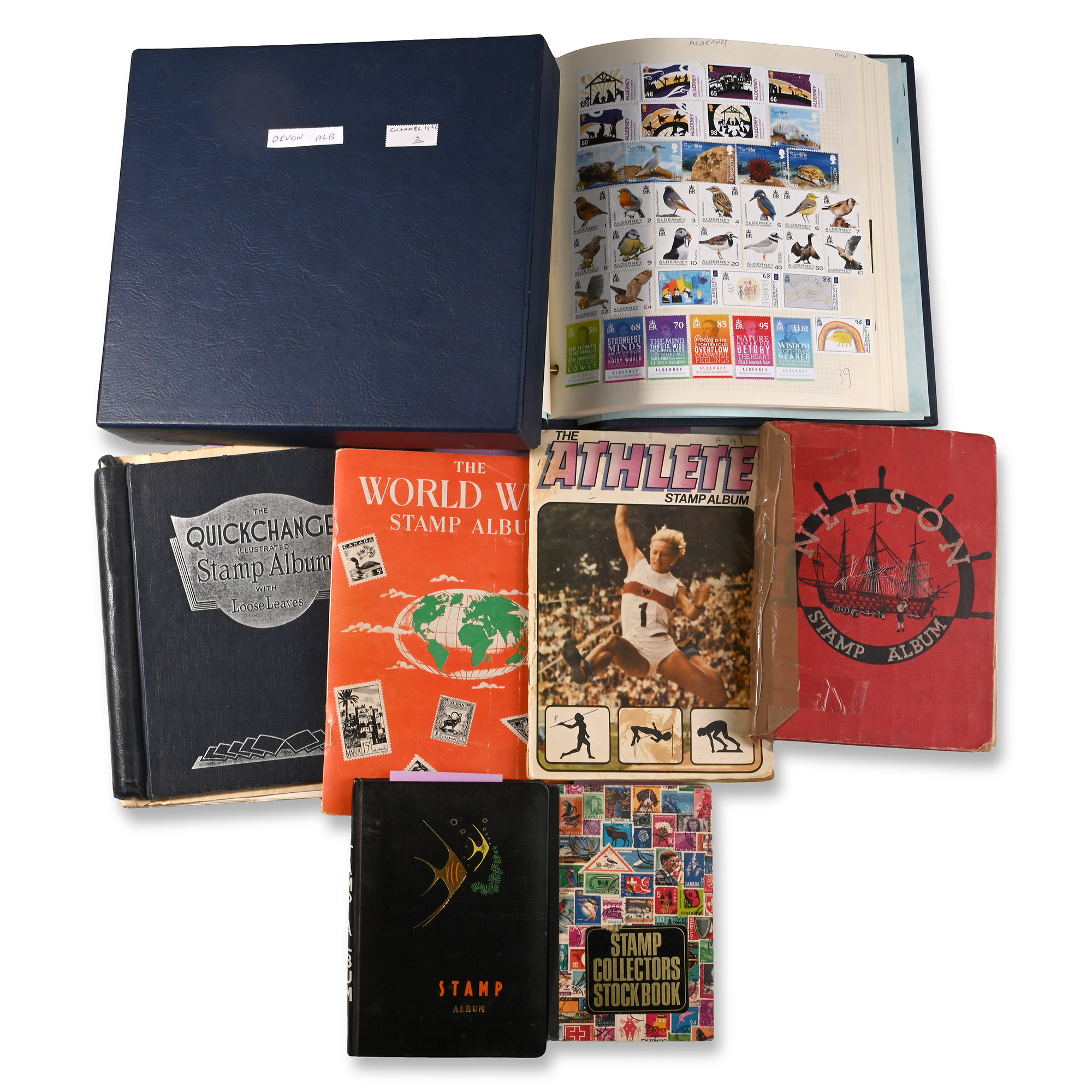 Collection of World Stamps in Seven Albums