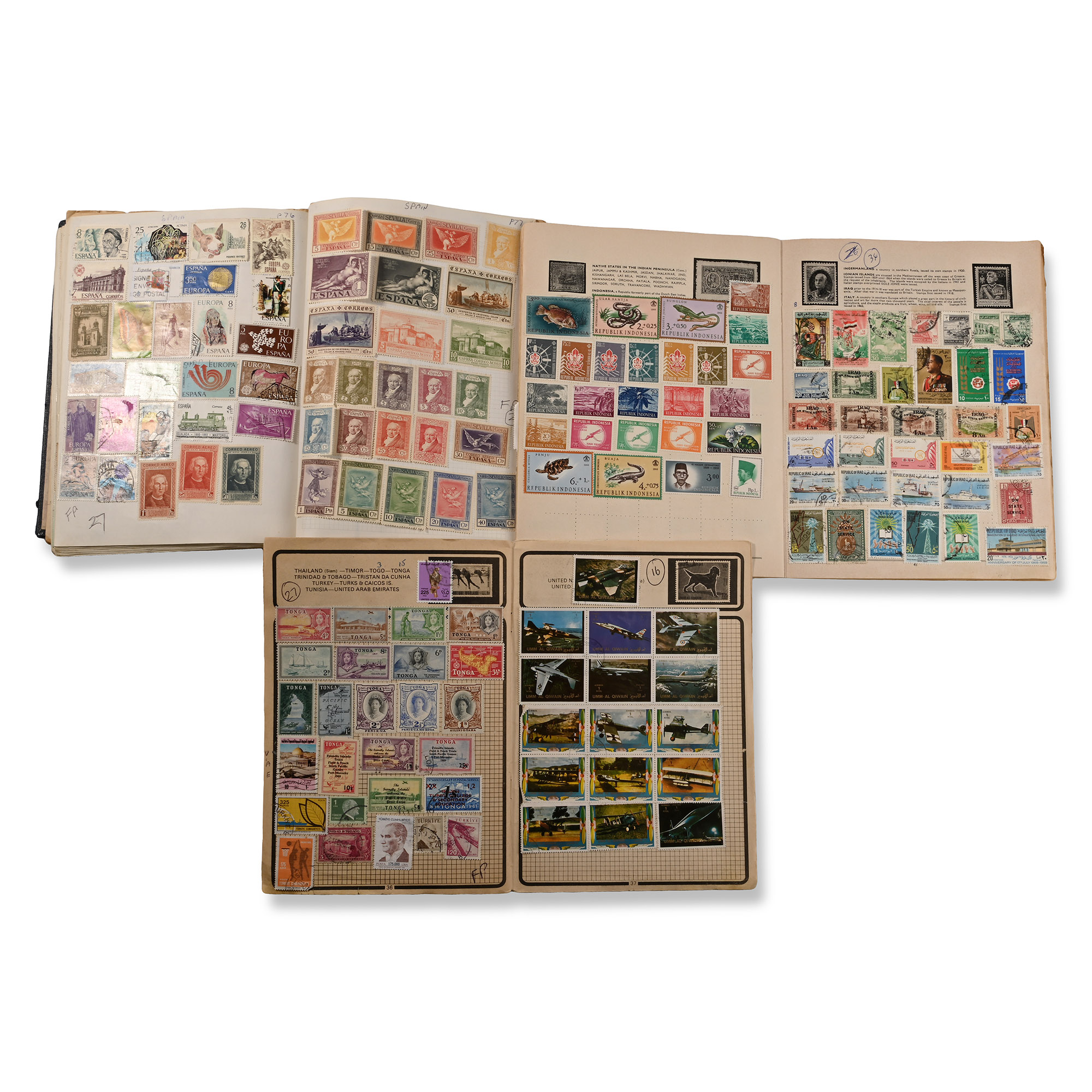 Collection of World Stamps in Seven Albums