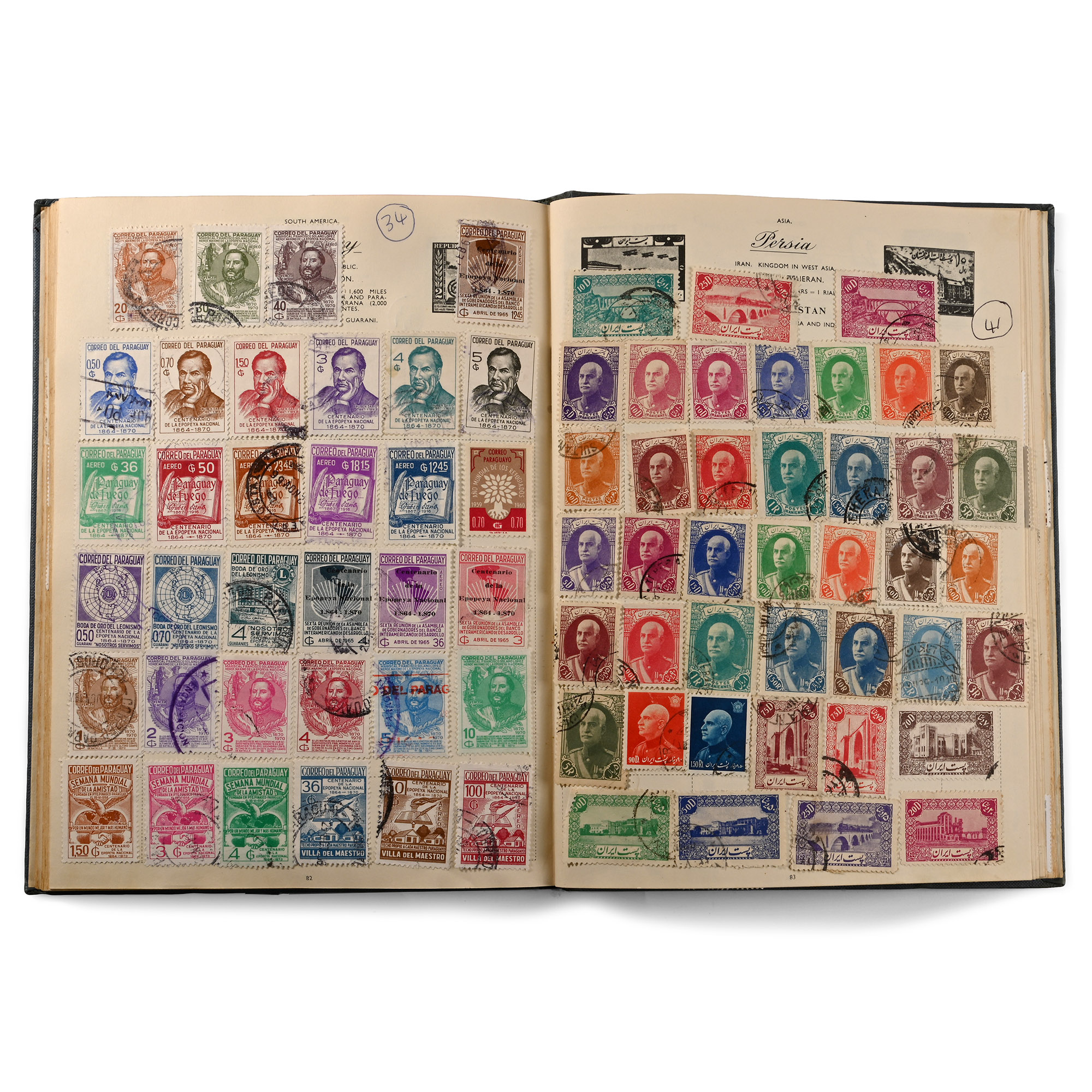 Collection of World Stamps in Six Albums