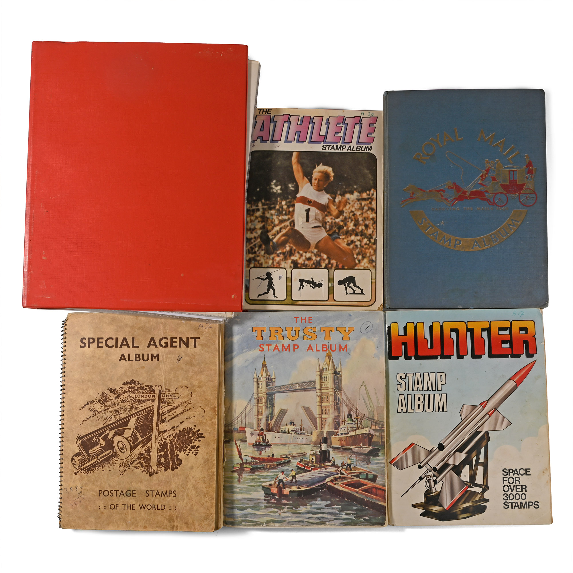 Collection of World Stamps in Six Albums
