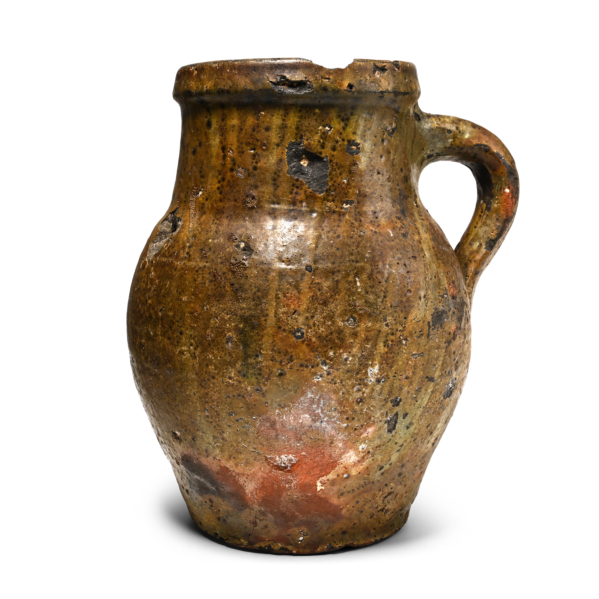 Tudor Period Green Glazed Pitcher