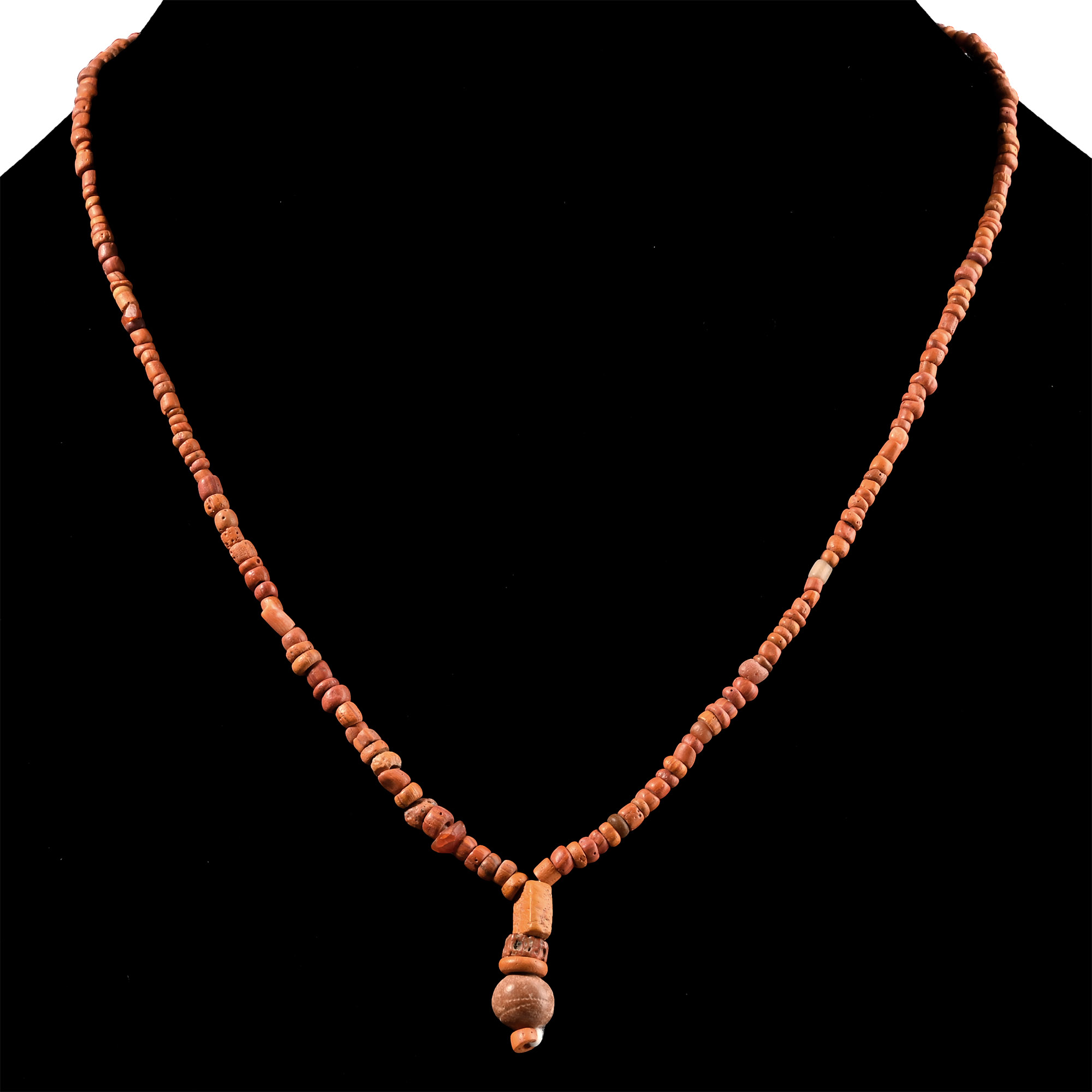 Roman Orange Glass Bead Necklace String