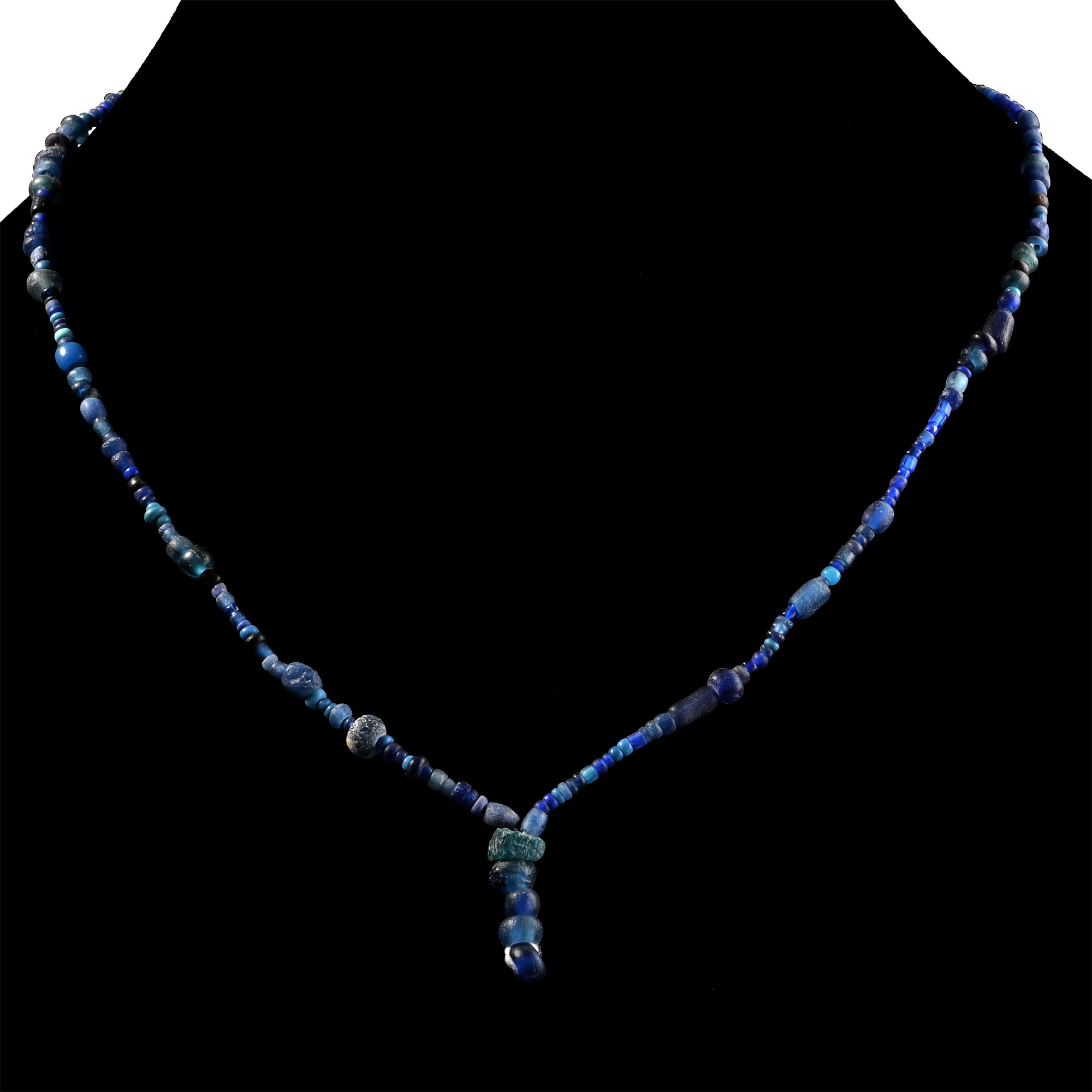 Roman Blue Glass Bead Necklace String