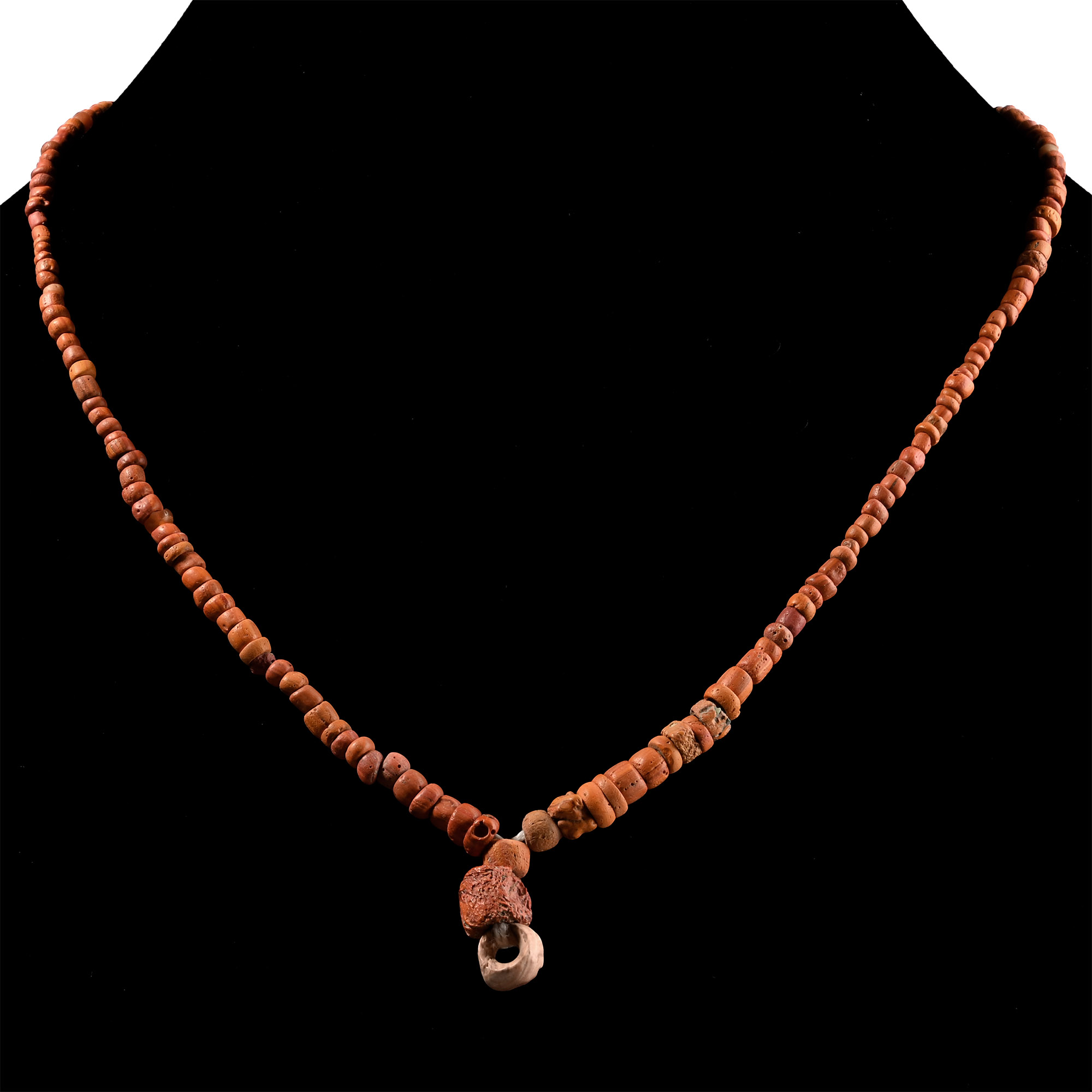 Roman Orange Glass Bead Necklace String