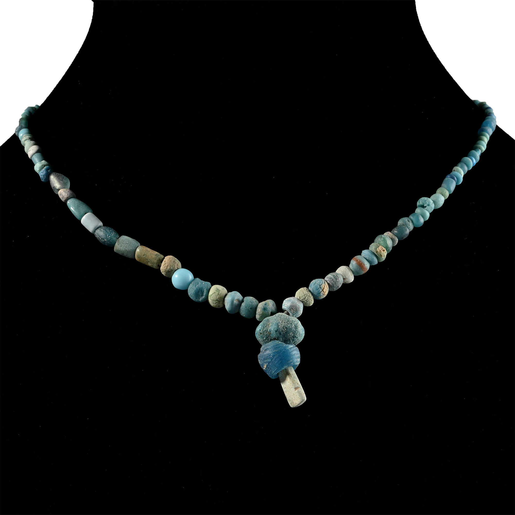 Achaemenid Turquoise Glass and Other Bead Necklace String