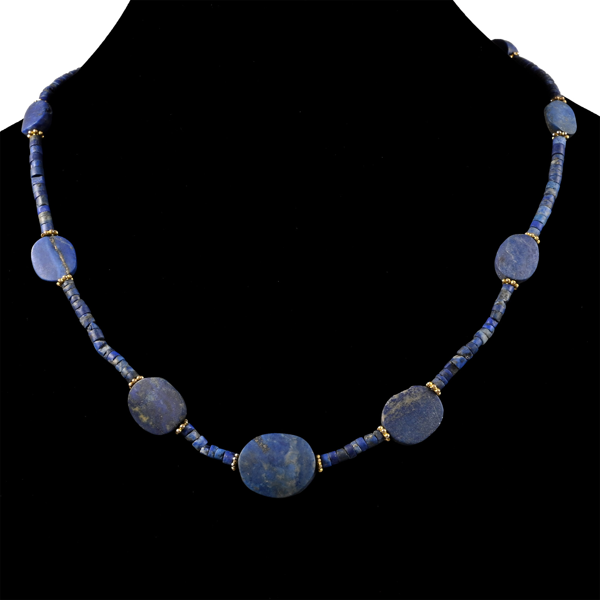 Bactrian Style Lapis Lazuli Bead Necklace String