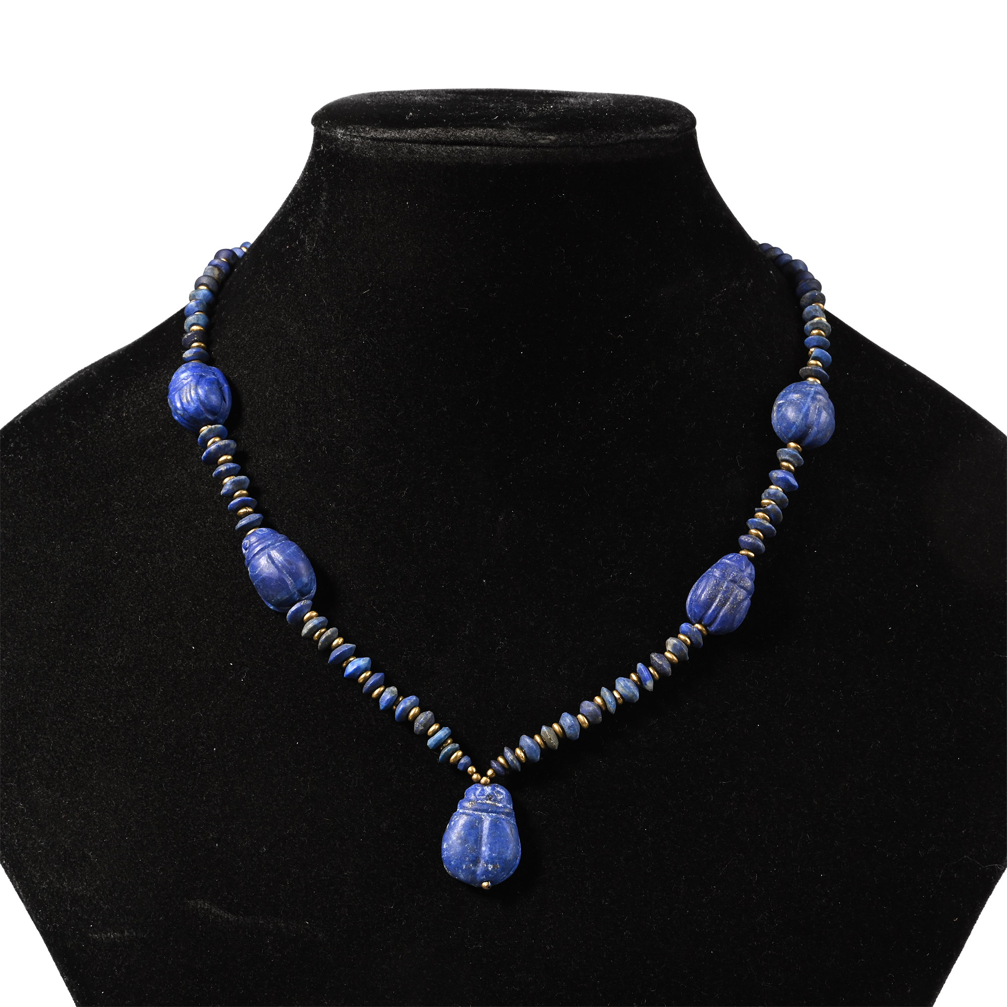 Bactrian Style Lapis Lazuli Bead Necklace String