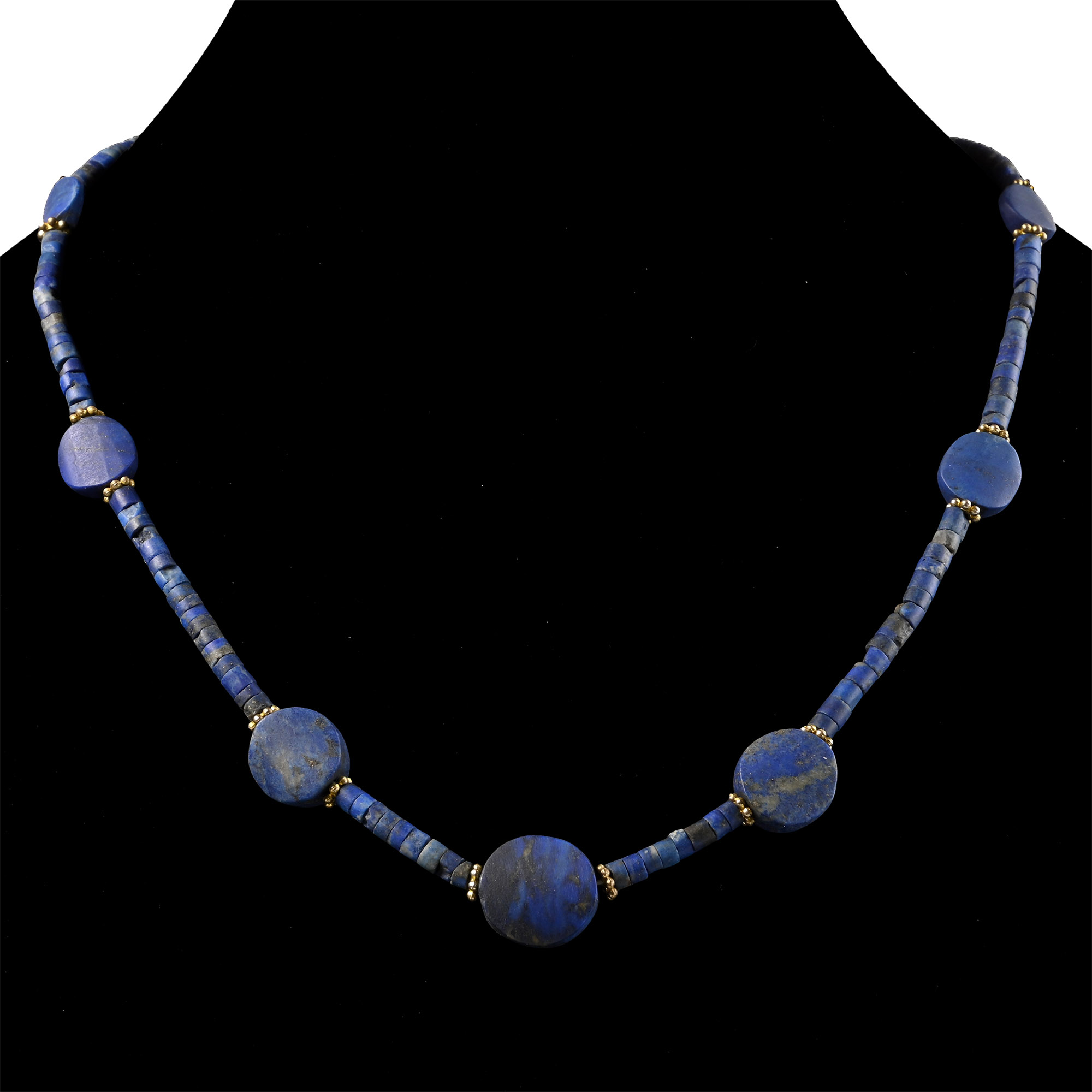 Bactrian Style Lapis Lazuli Bead Necklace String