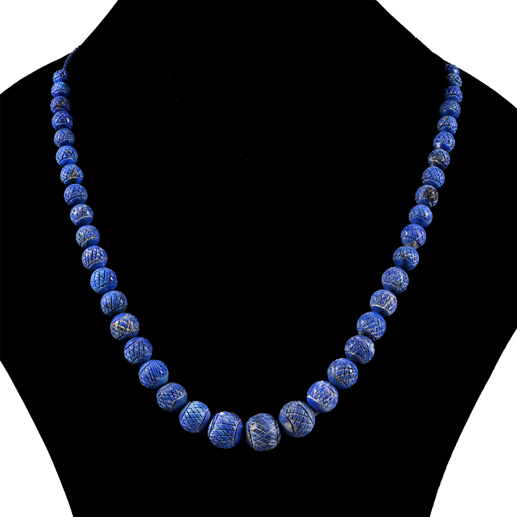 Bactrian Style Lapis Lazuli Bead Necklace String