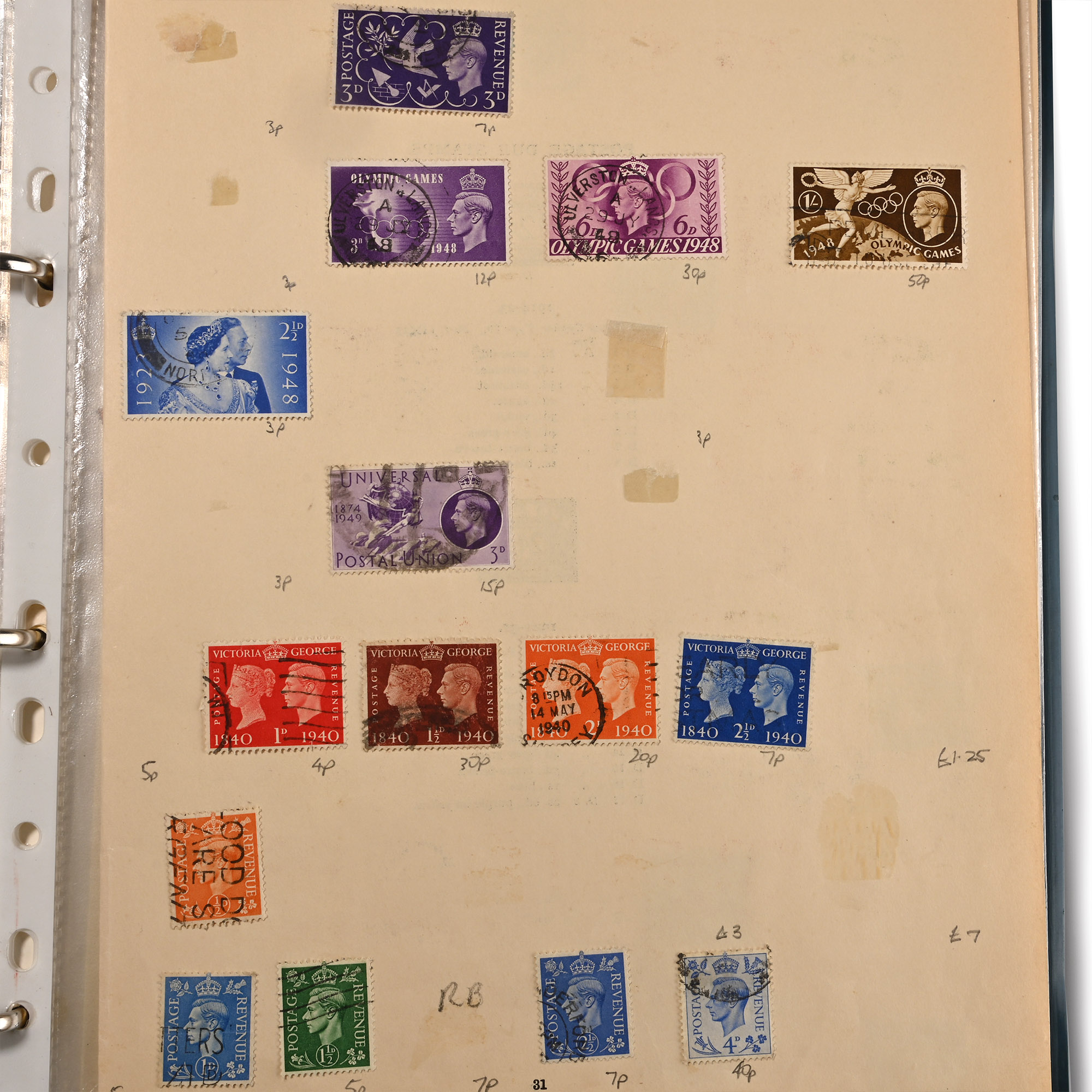 Great Britain Loose Leaf Stamp Collection