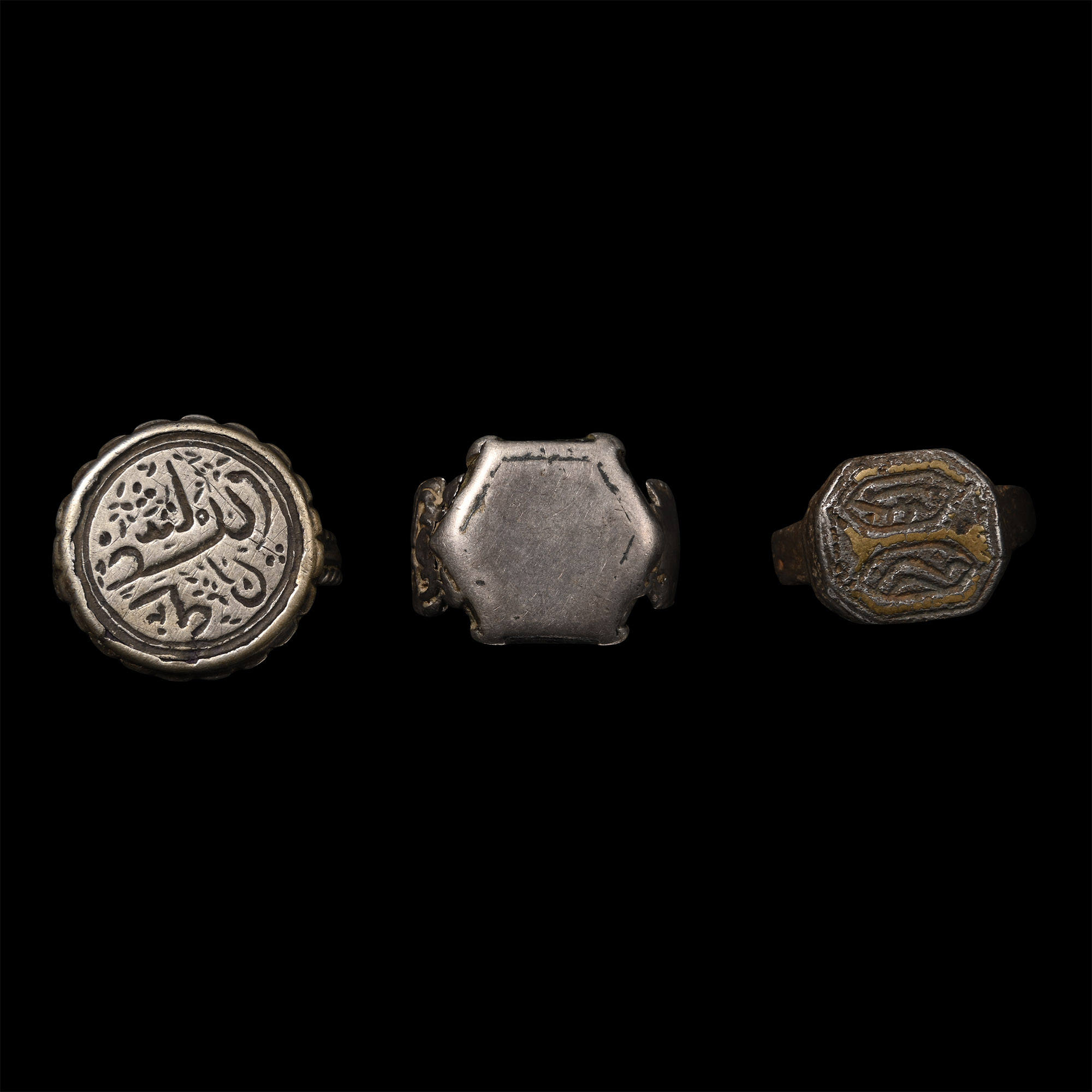 Western Asiatic Silver-Coloured Metal Ring Group