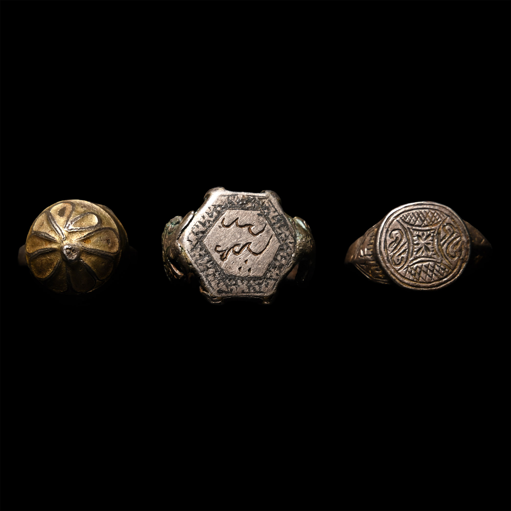 Western Asiatic Silver-Coloured Metal Ring Group