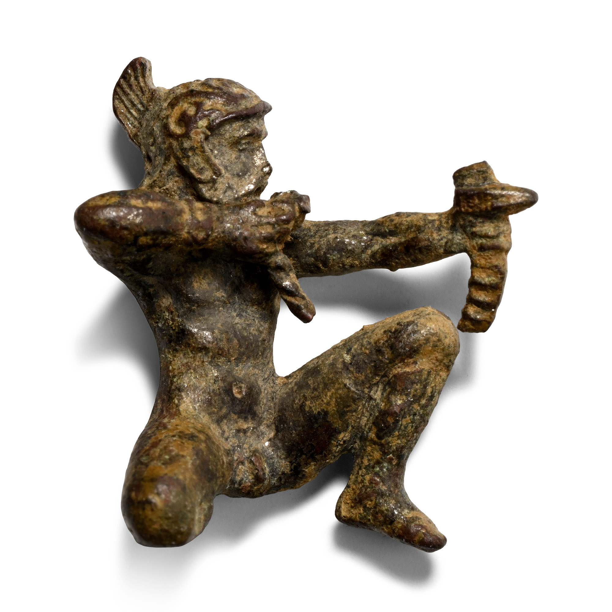 Archaic Greek Style Bronze Archer Statuette
