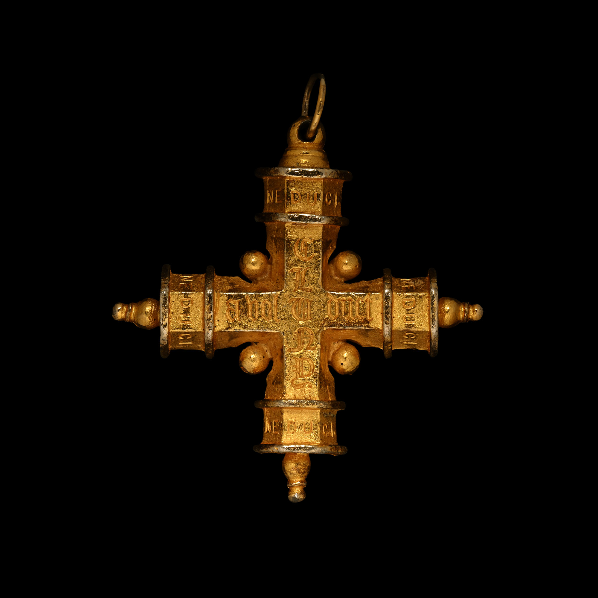 Spanish Silver-Gilt Cross Pendant
