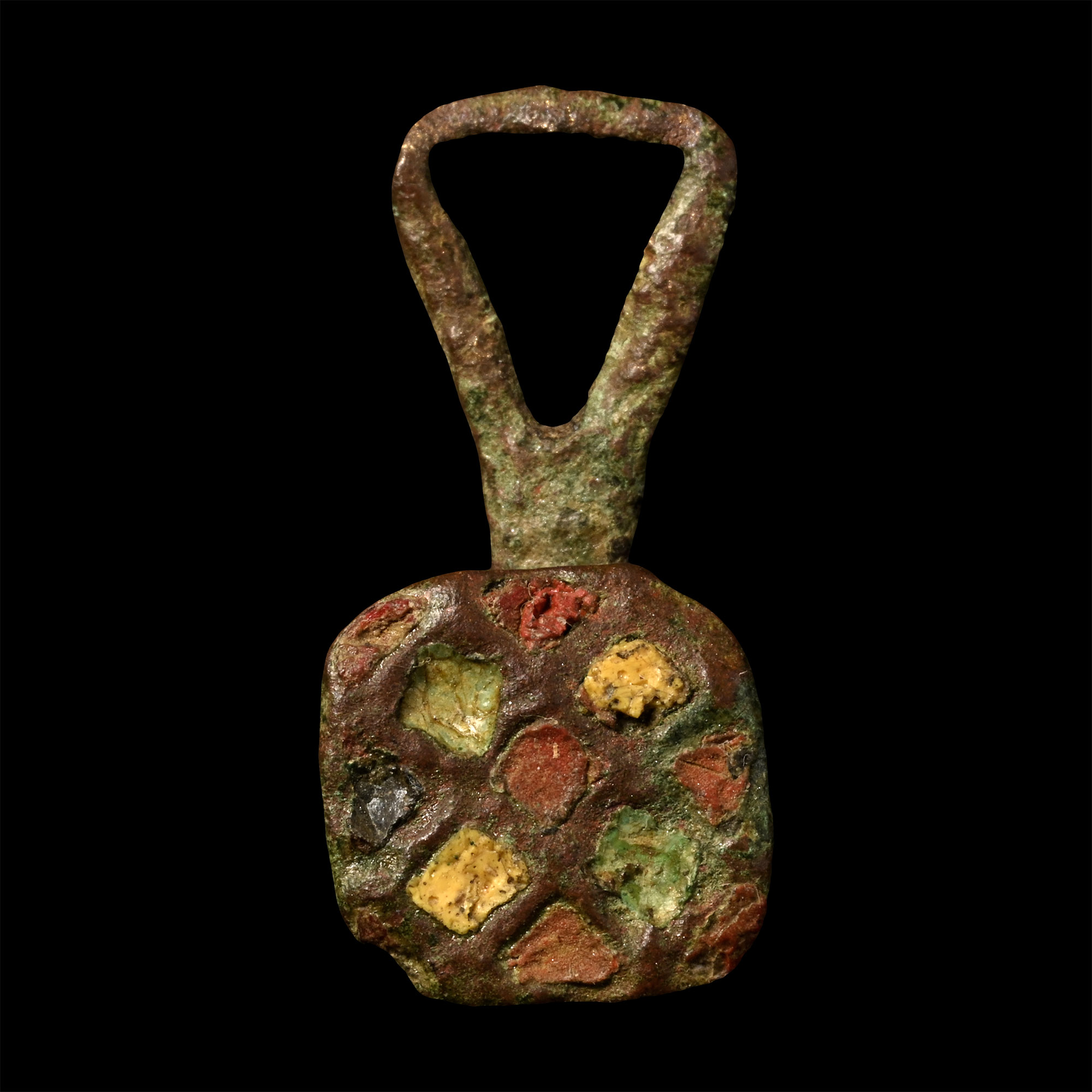 Celtic Enamelled Bronze Clothes Fastener