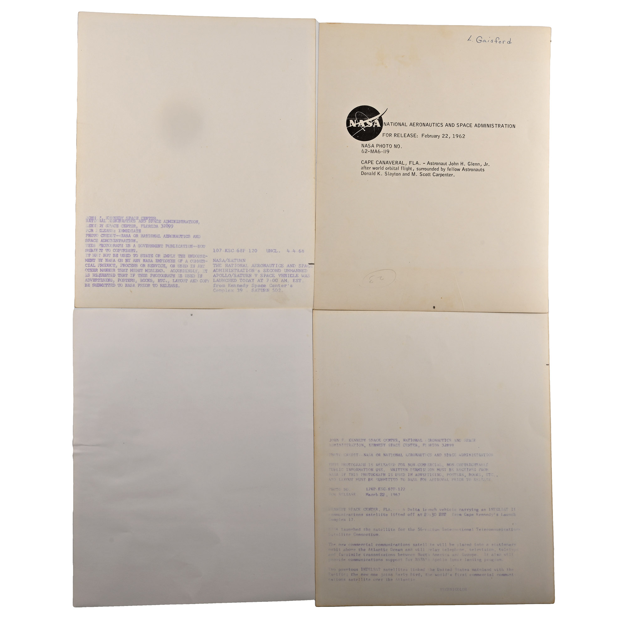 Original NASA Press Photograph Group