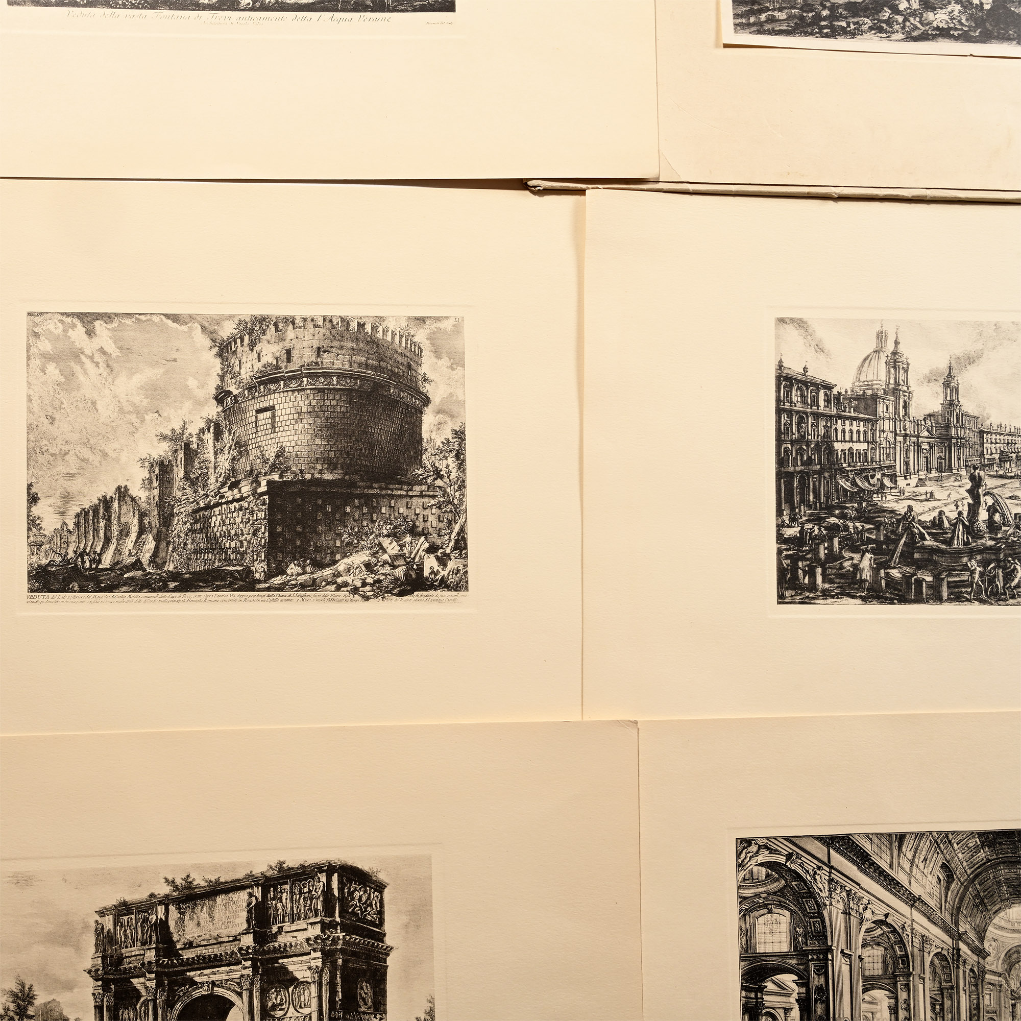Engravings of Scenes of Rome by Giovanni Piranesi Gifted by the Mayor of Rome in 1952