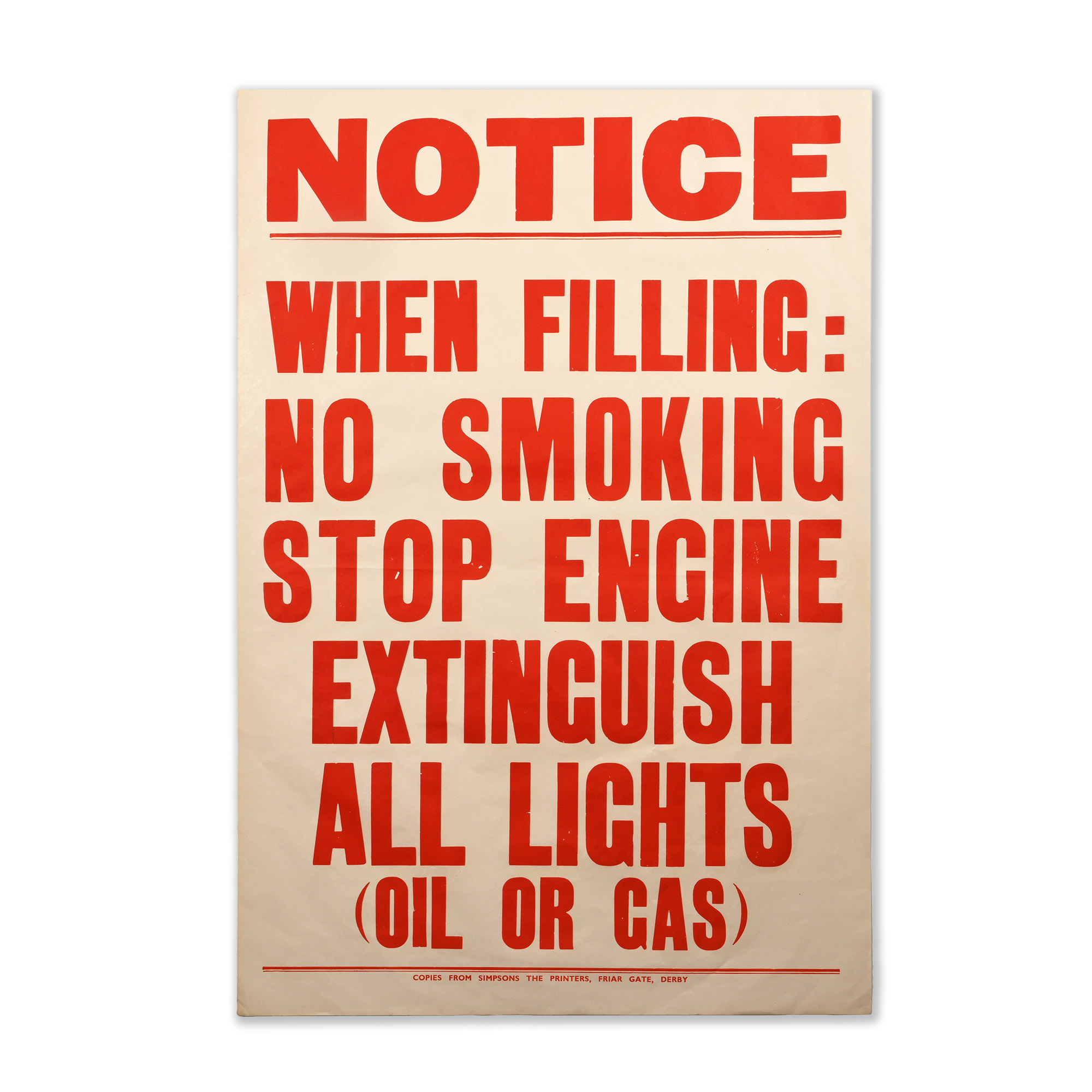 Gas / Petrol Station Original Poster Sign