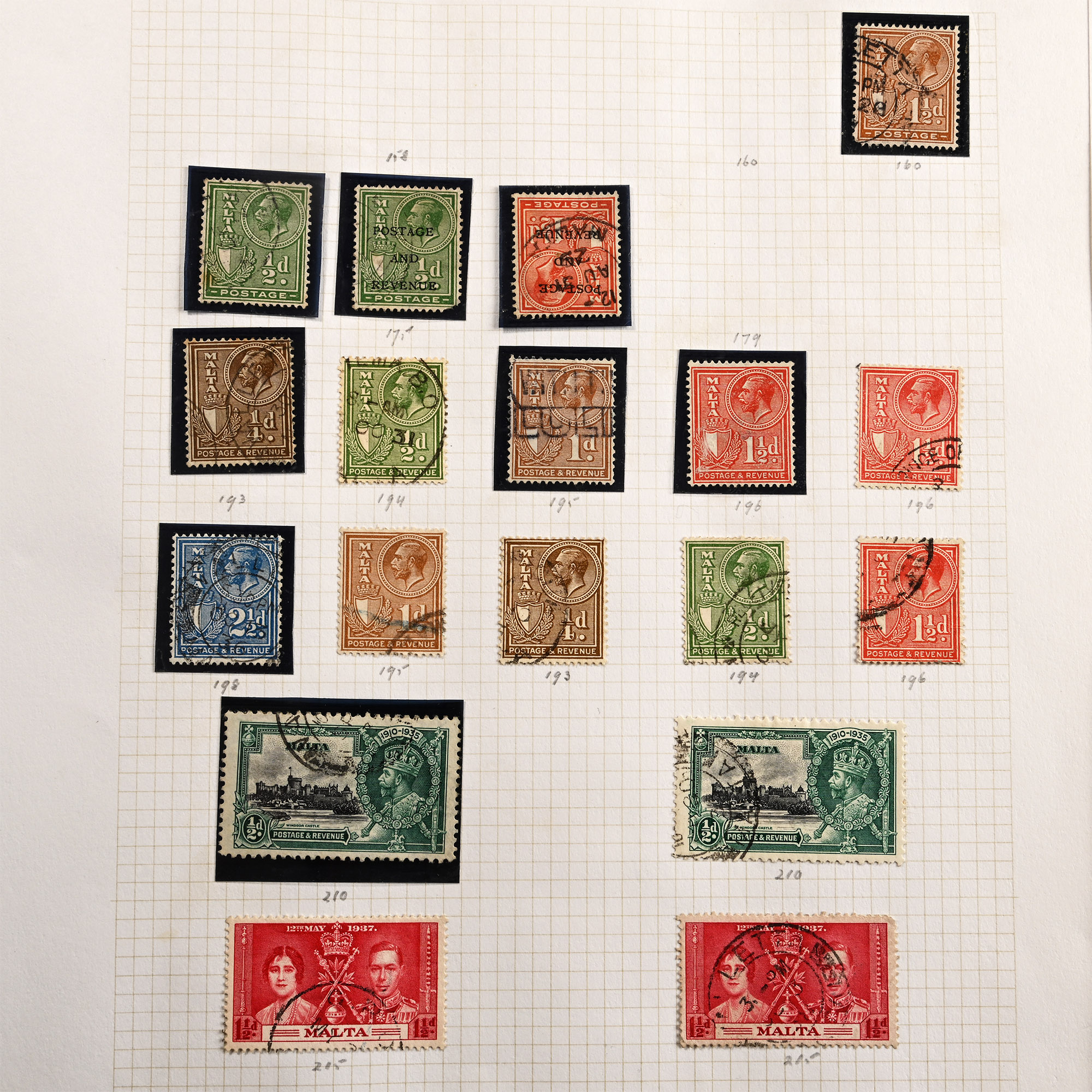 A Collection of Stamps from Malta