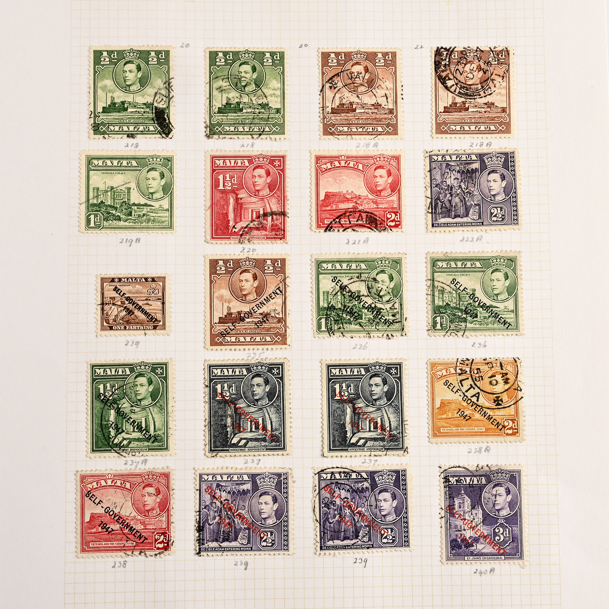 A Collection of Stamps from Malta