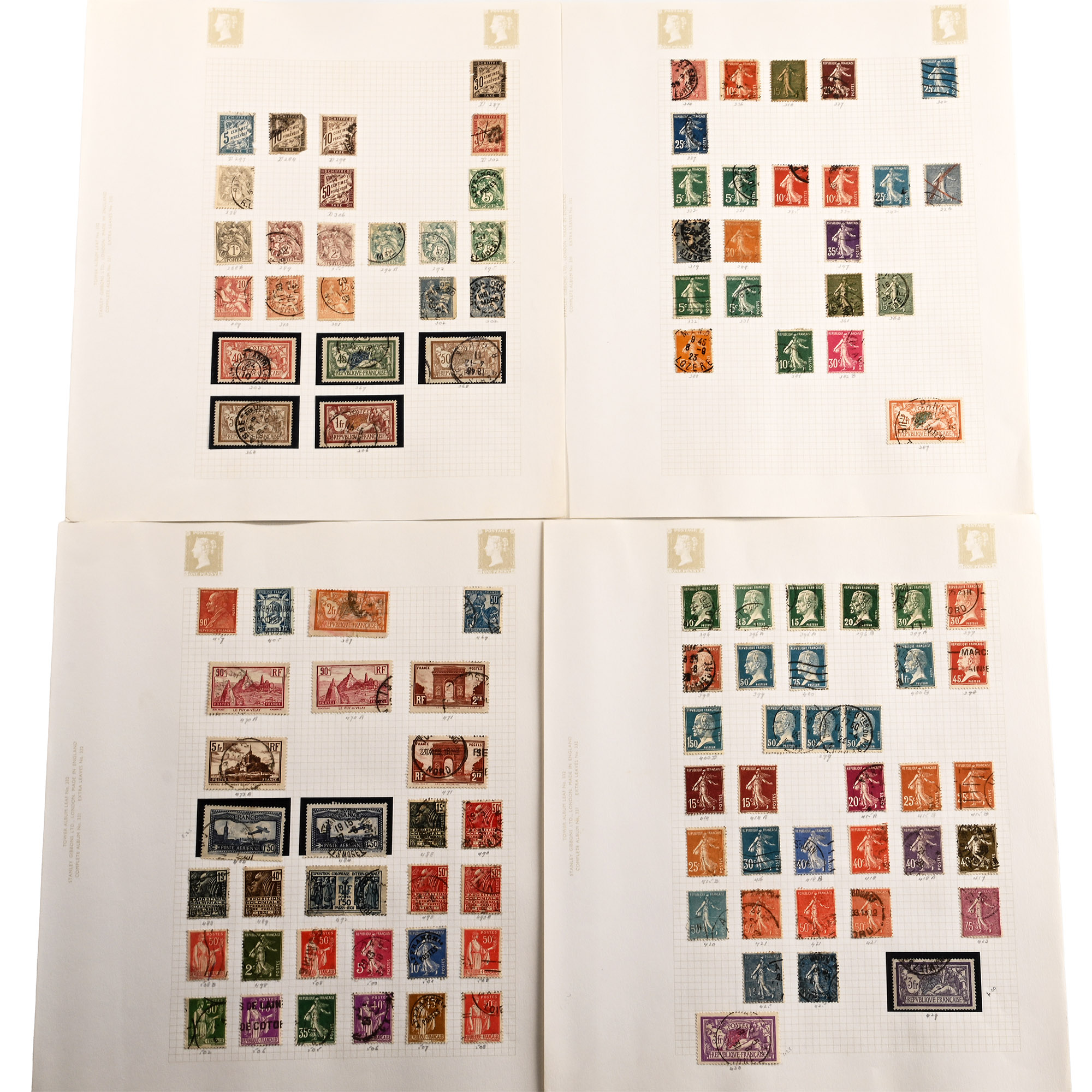 A Collection of Stamps from France