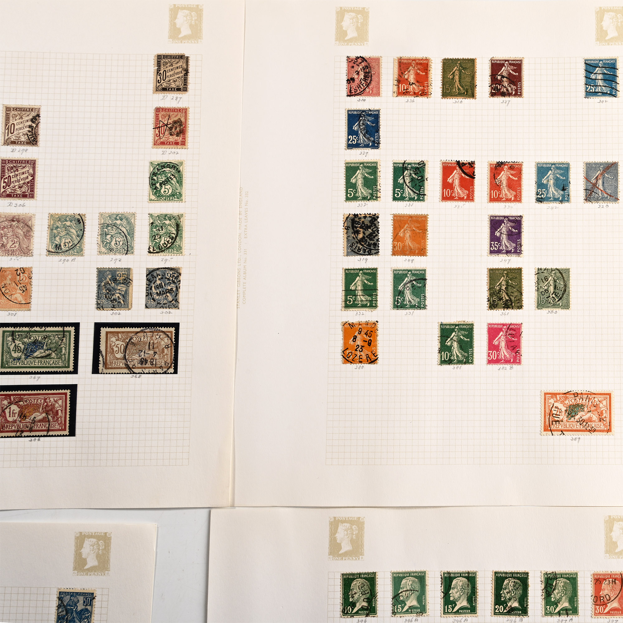 A Collection of Stamps from France