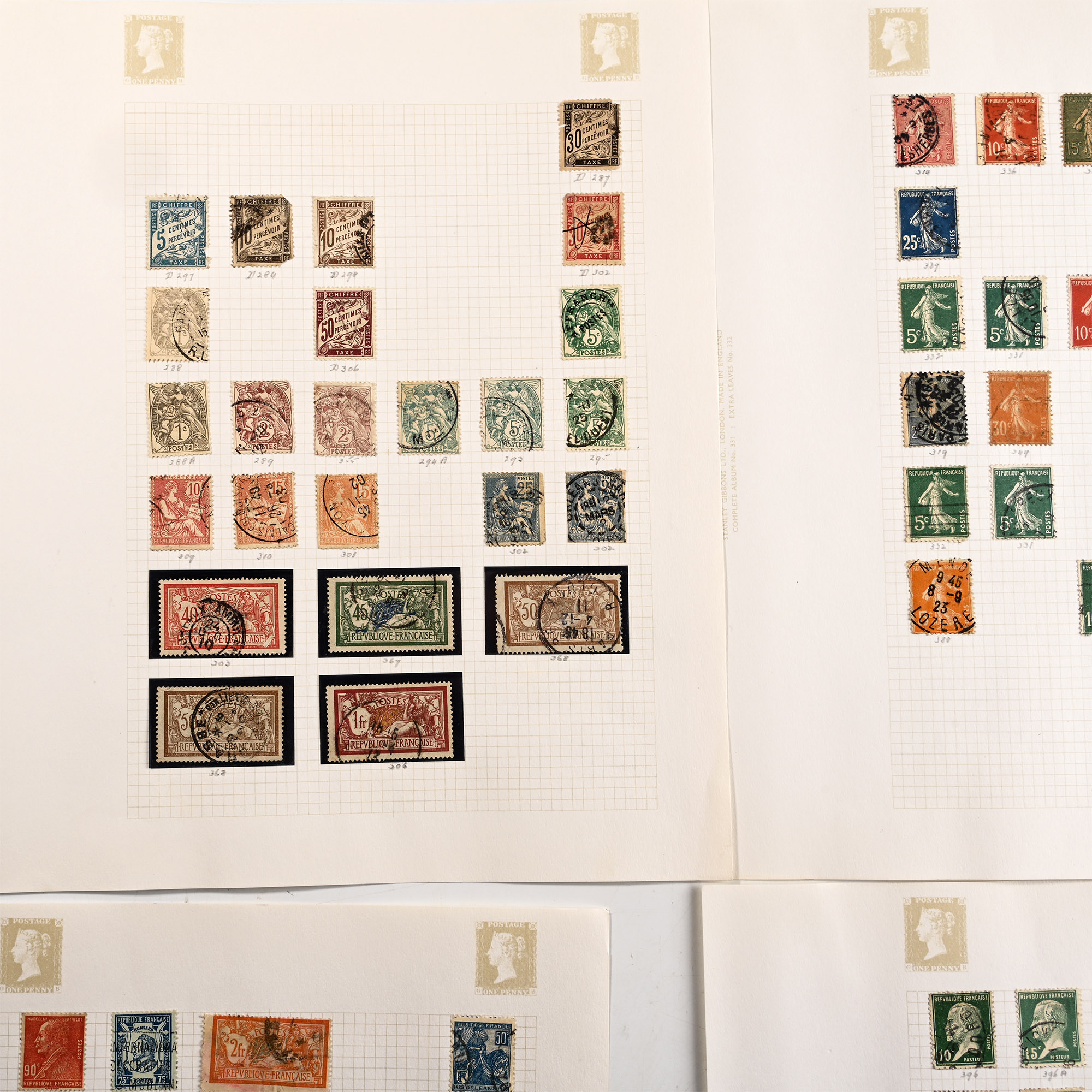 A Collection of Stamps from France