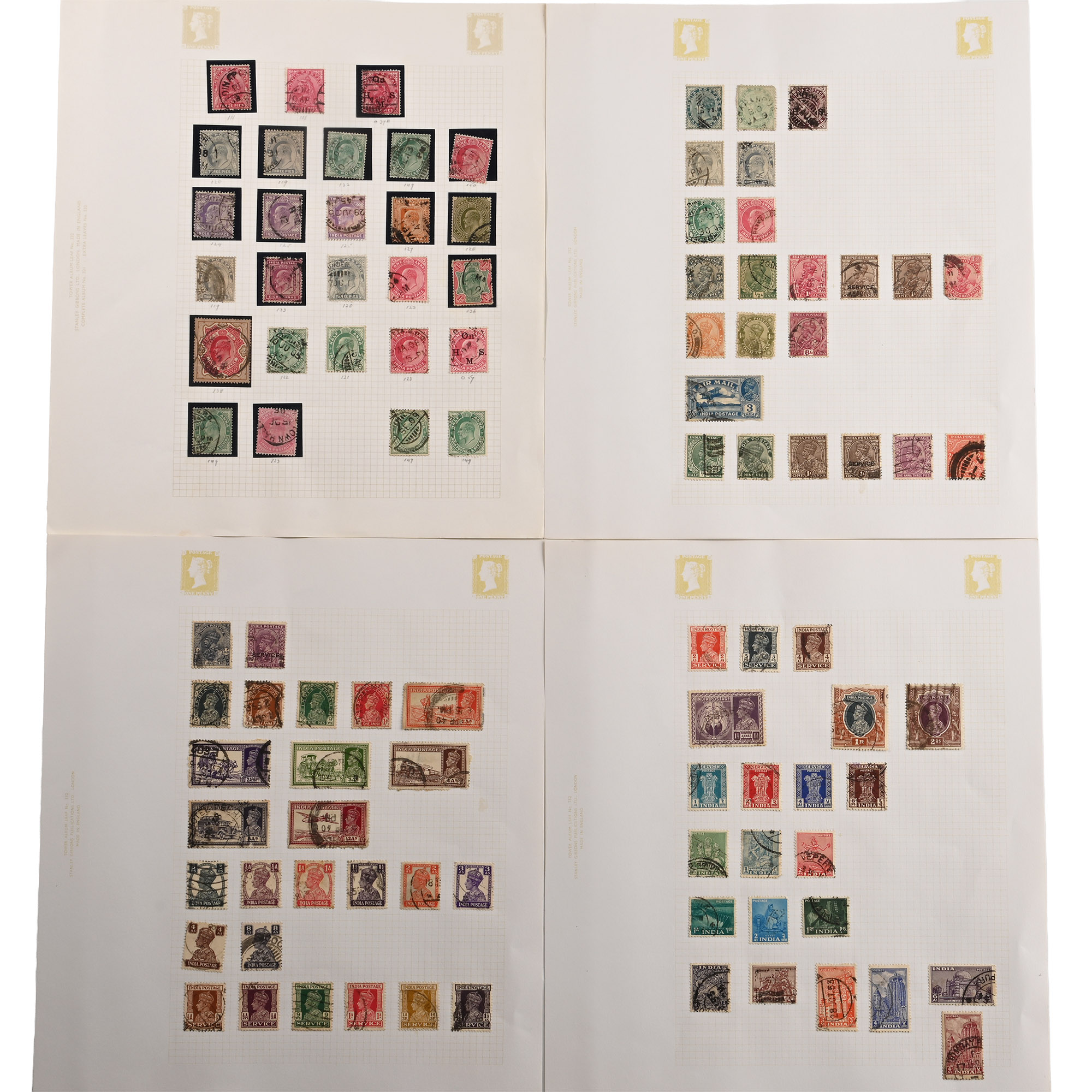A Collection of Stamps from India