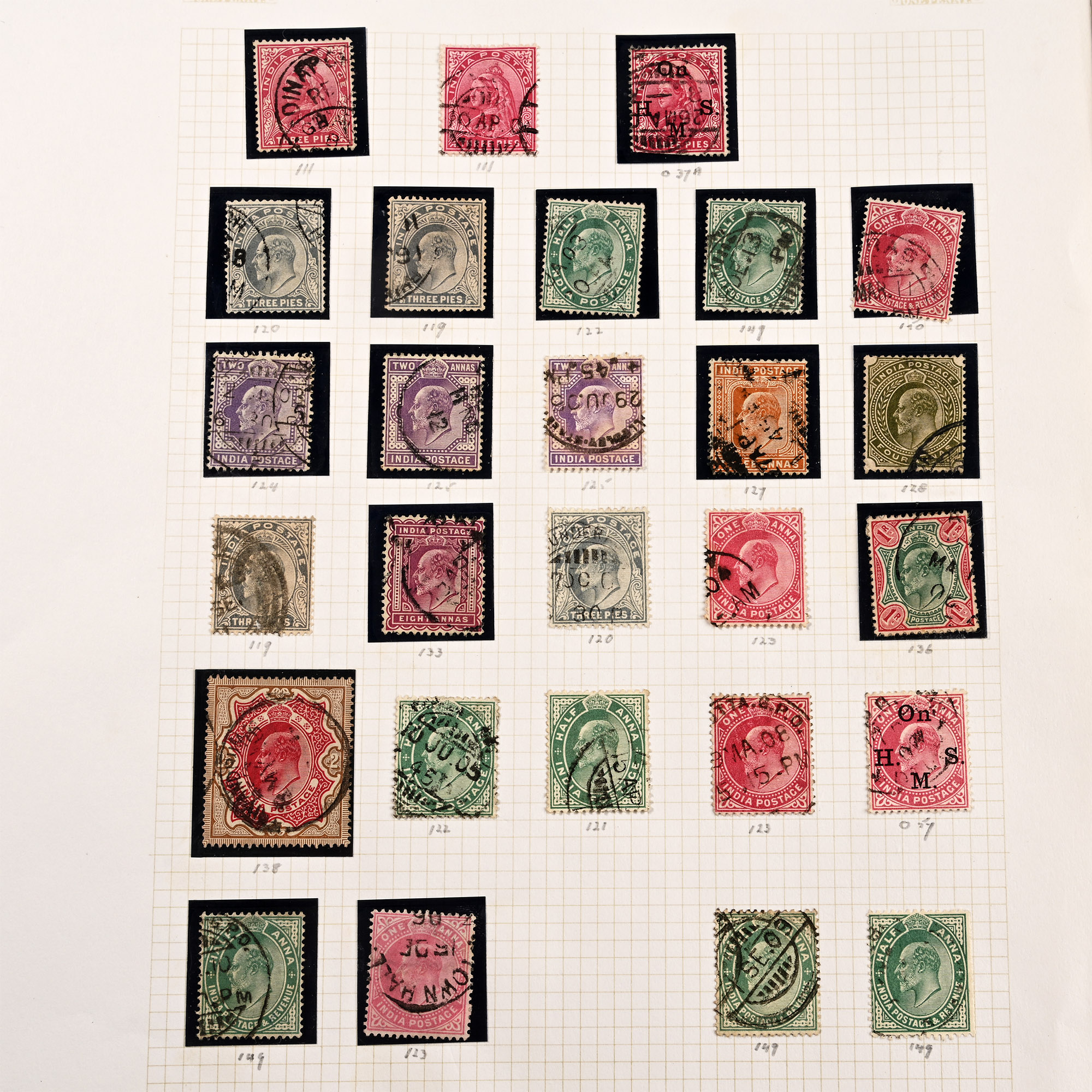 A Collection of Stamps from India