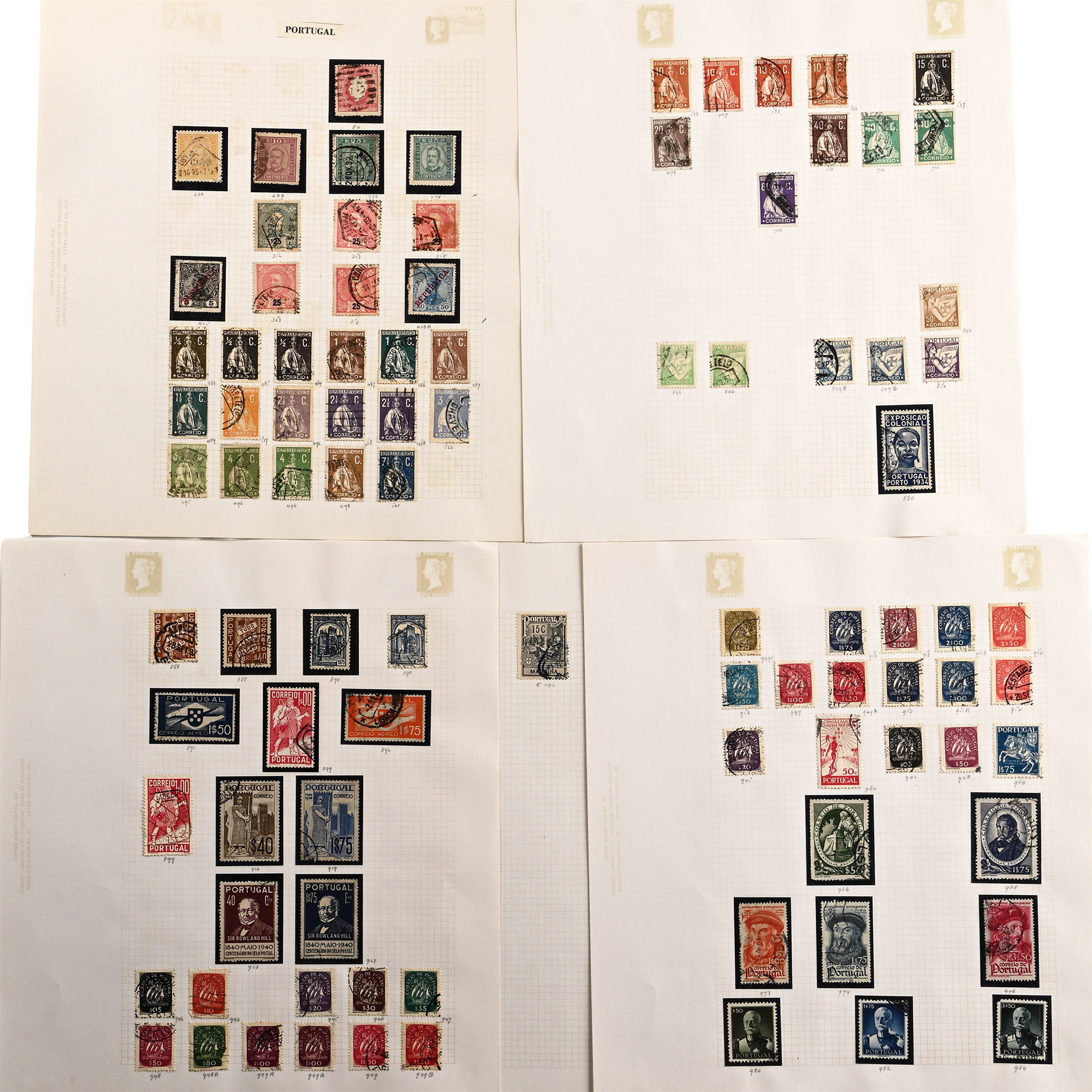 A Collection of Stamps from Portugal