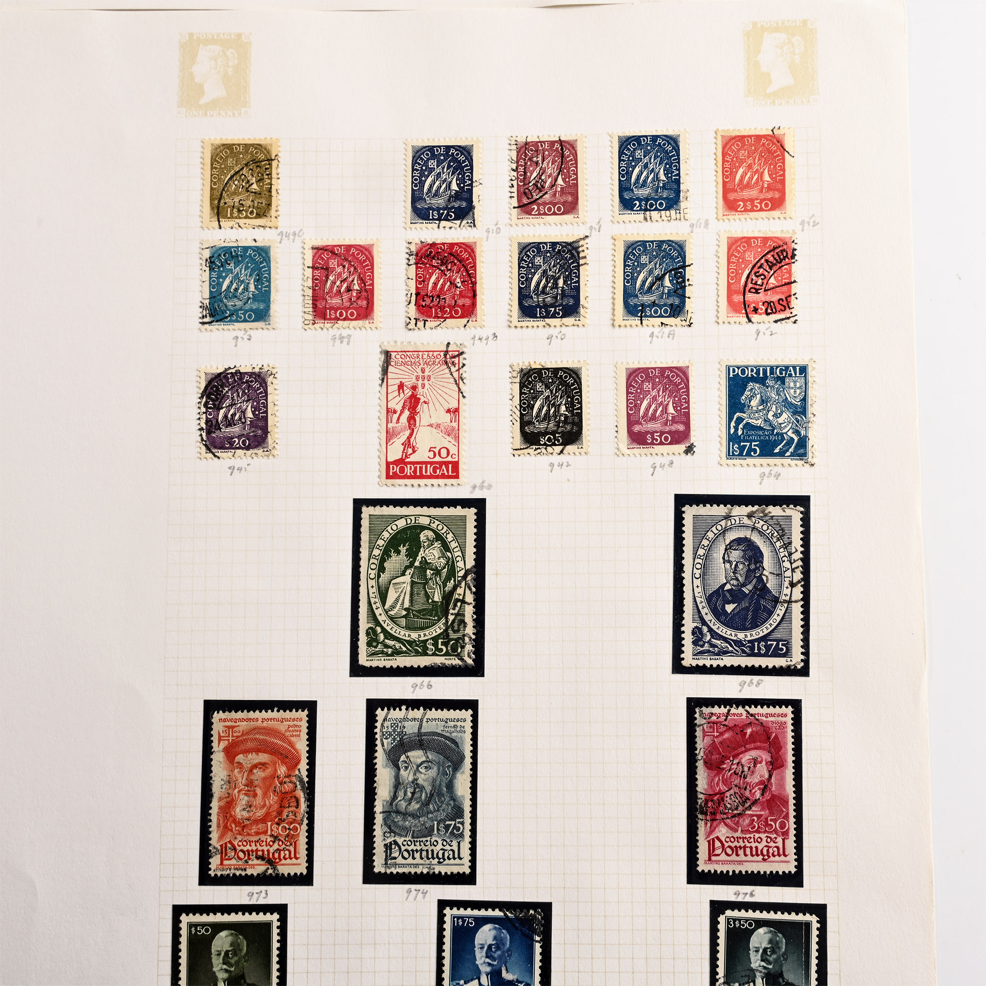 A Collection of Stamps from Portugal