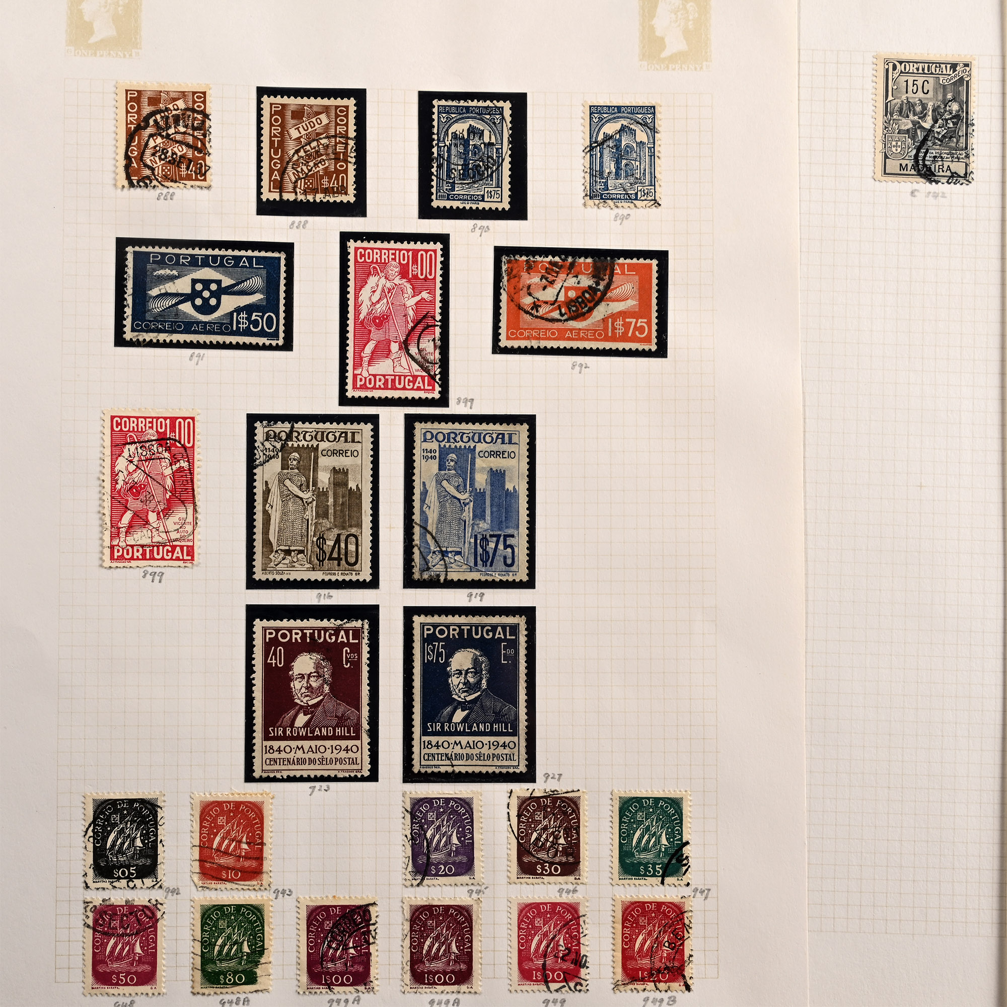 A Collection of Stamps from Portugal